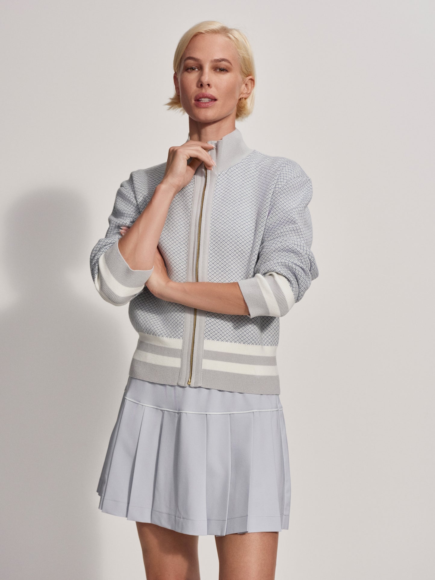 Oregon Knit Jacket Pearl Blue