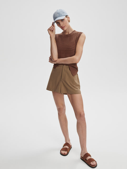 Darin Longline Knit Tank -  Cocoa Dust