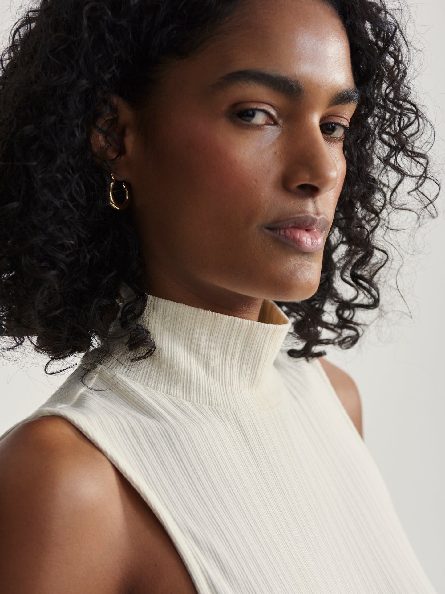 Caley Fitted Rib Tank - Birch