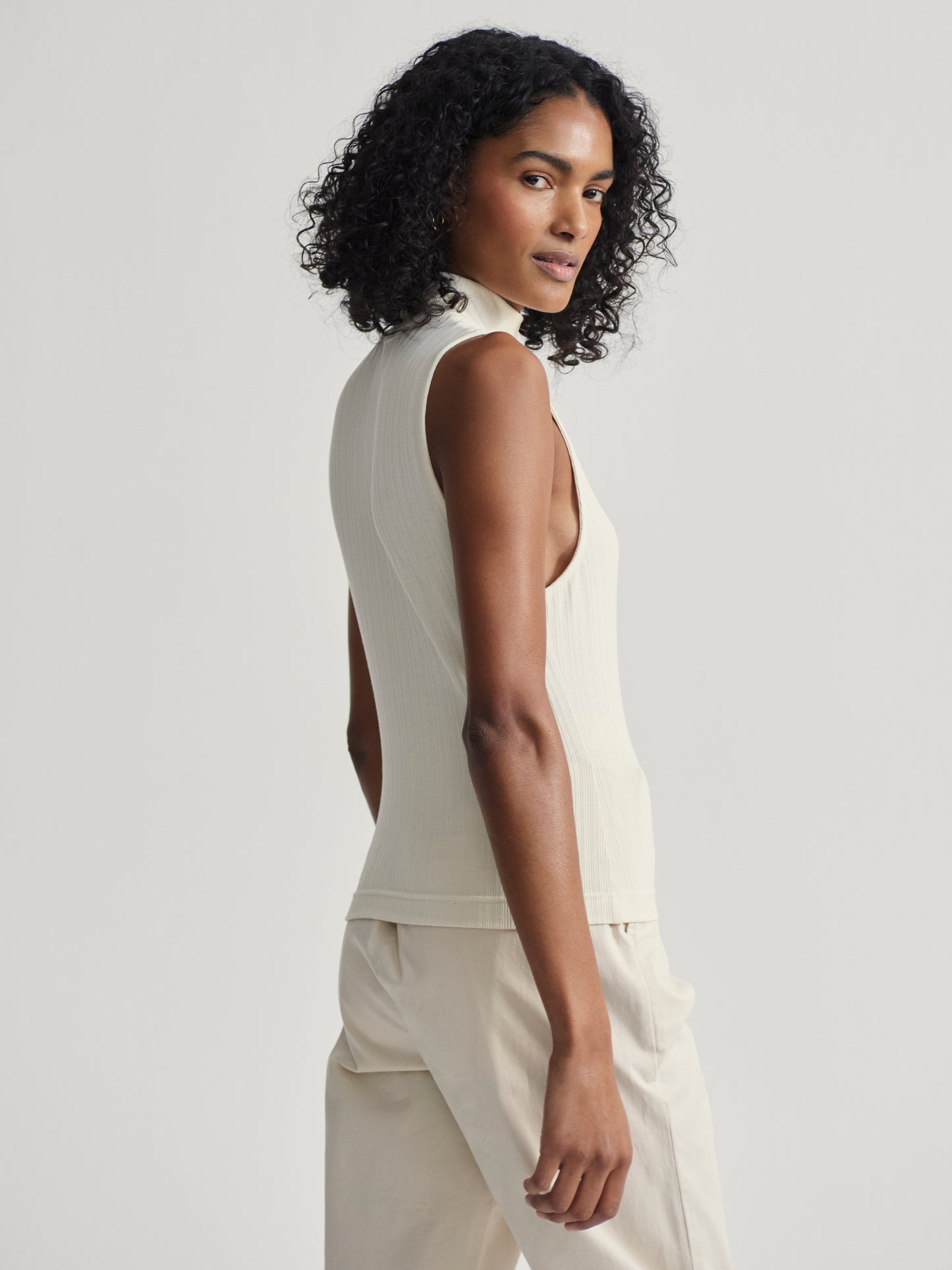 Caley Fitted Rib Tank - Birch