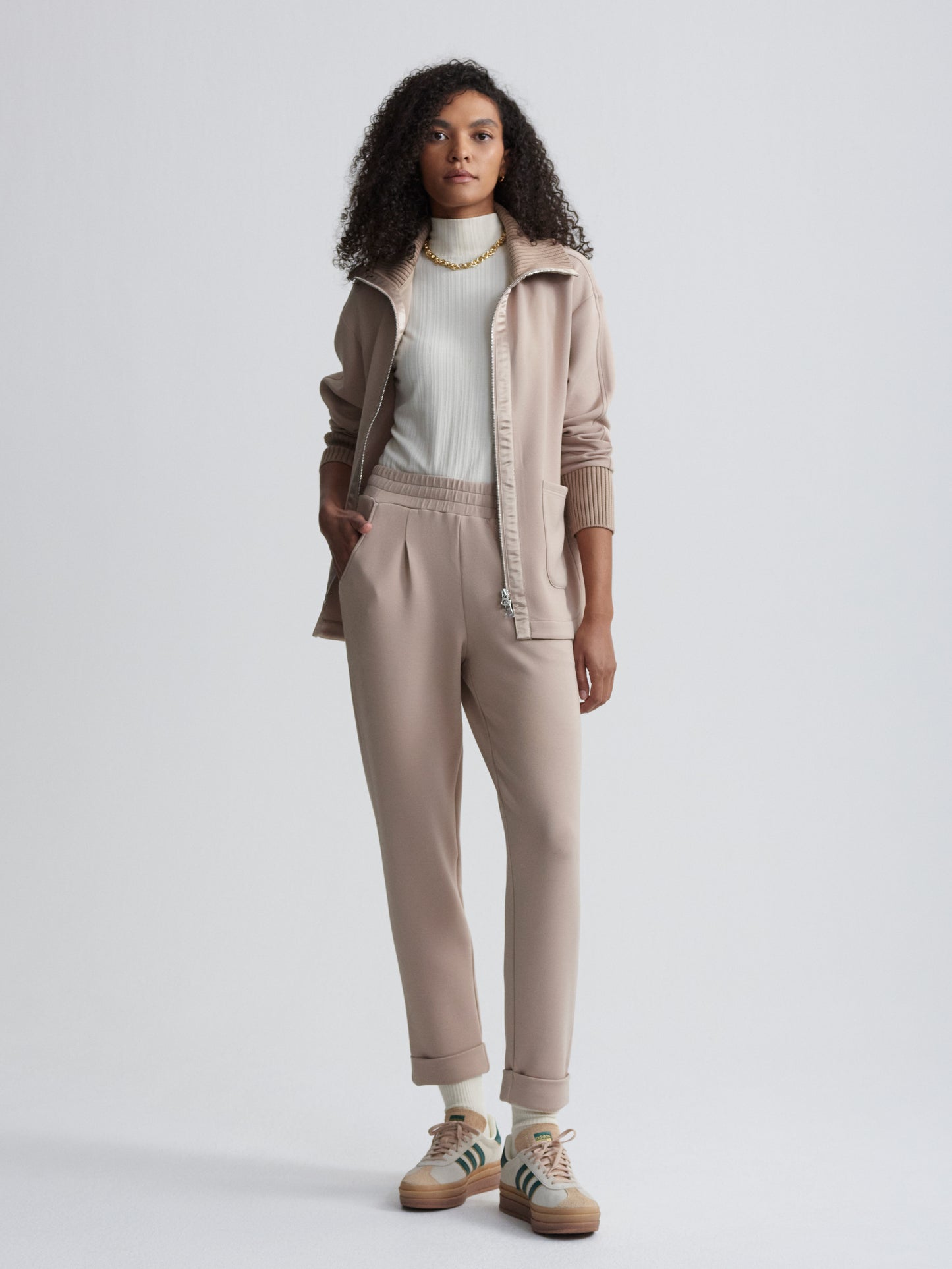 The Rolled Cuff Pant 28.5 - Light Taupe