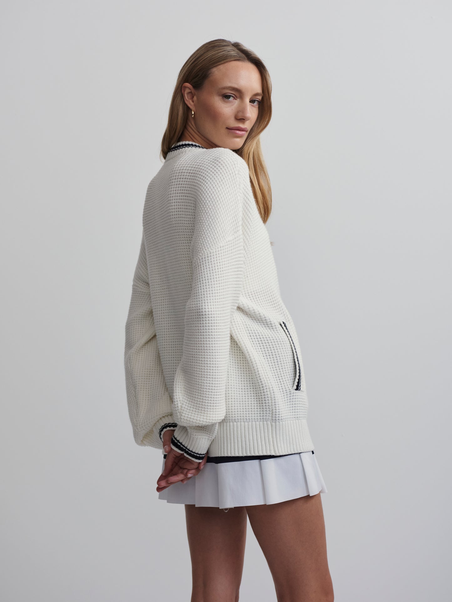 Coniston Boxy Knit Cardigan - White