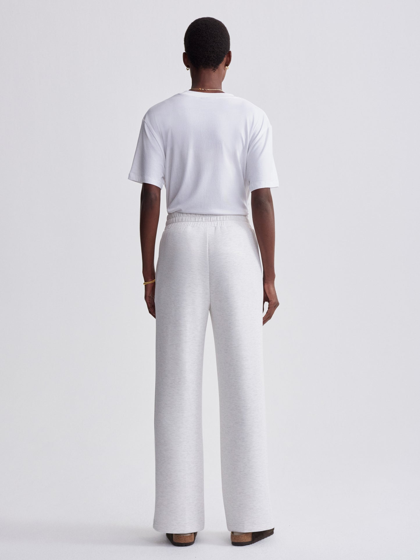 The Wide Leg Pant 28 - Ivory Marl