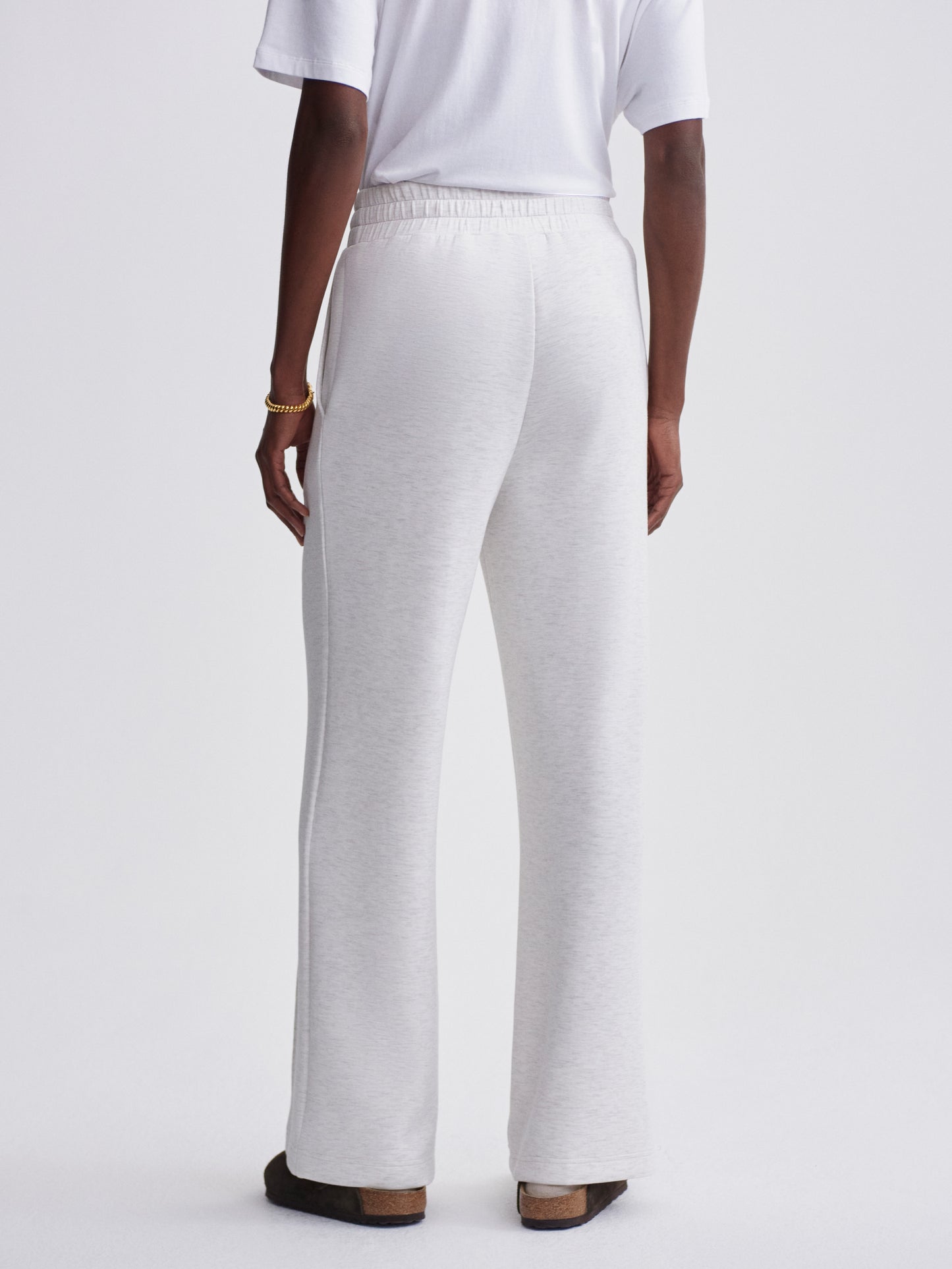 The Wide Leg Pant 30 - Ivory Marl