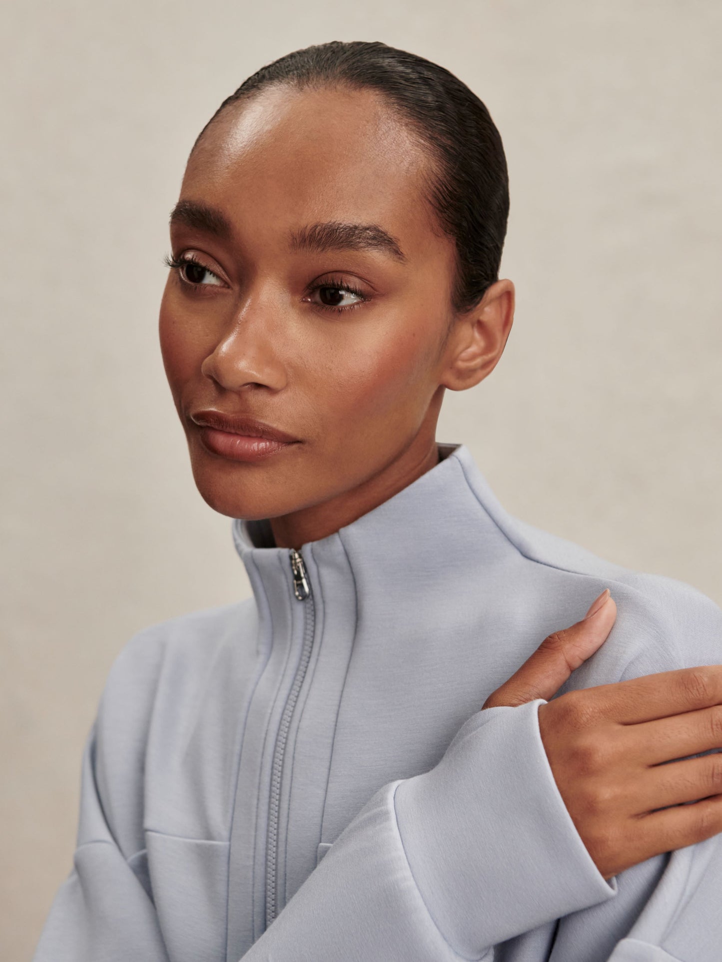 Tayah Zip Through Midlayer - Blue Blizzard