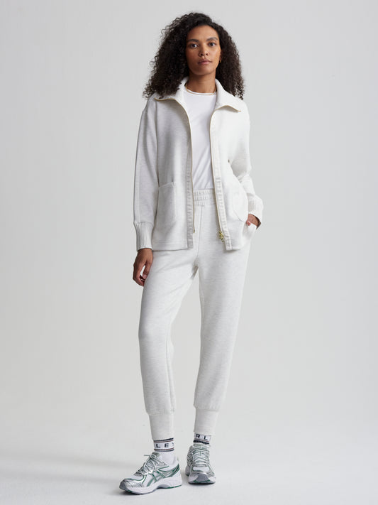 Niamh Zip Through - Ivory Marl