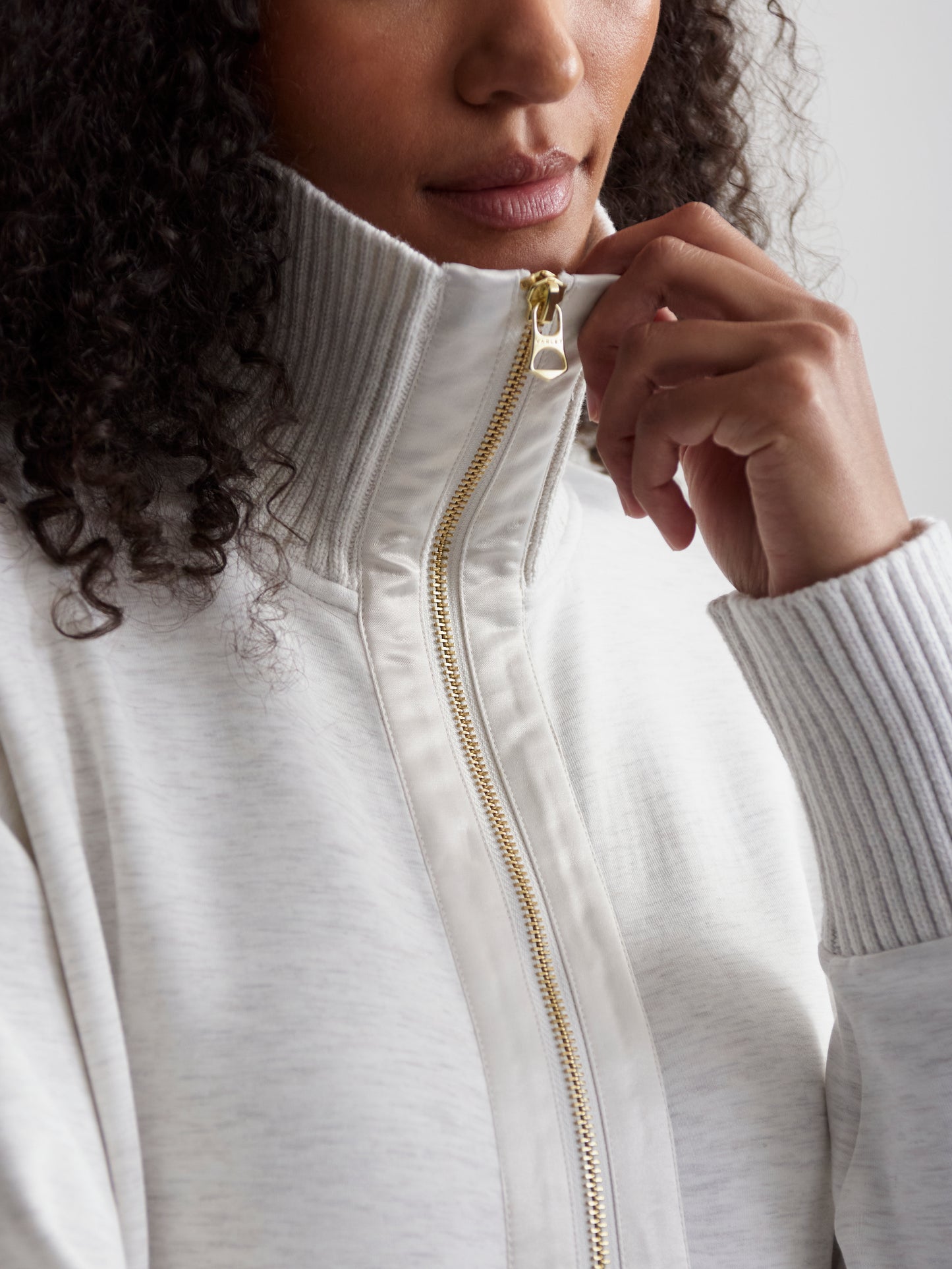 Niamh Zip Through - Ivory Marl