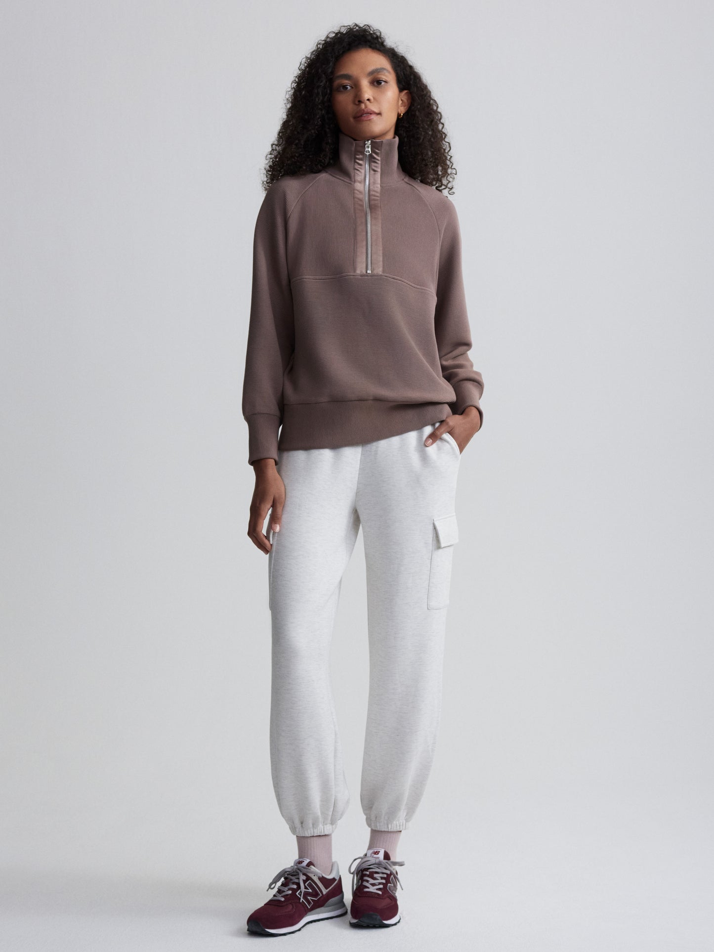 Lismore Longline Sweat - Deep Taupe
