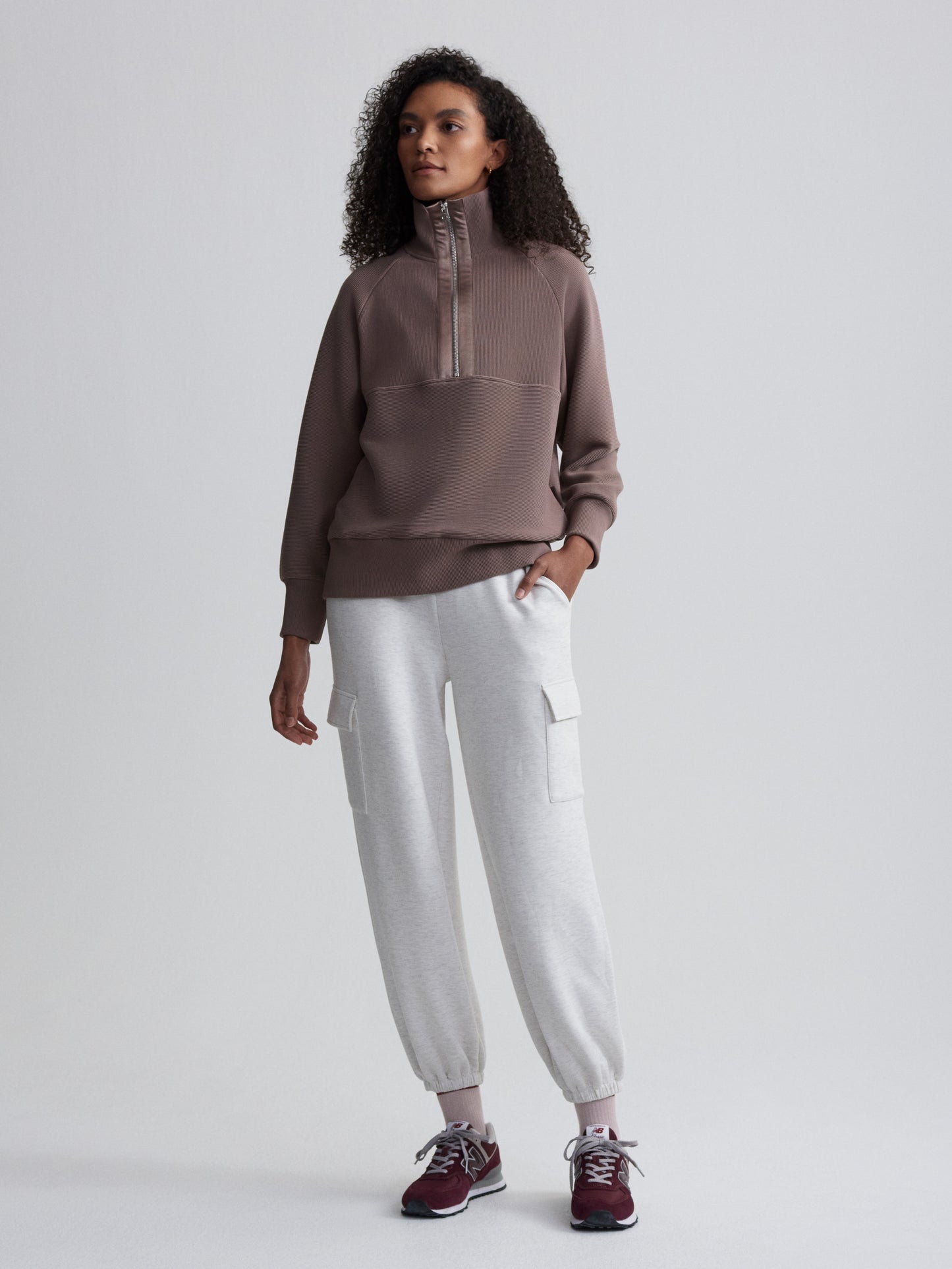 Lismore Longline Sweat - Deep Taupe