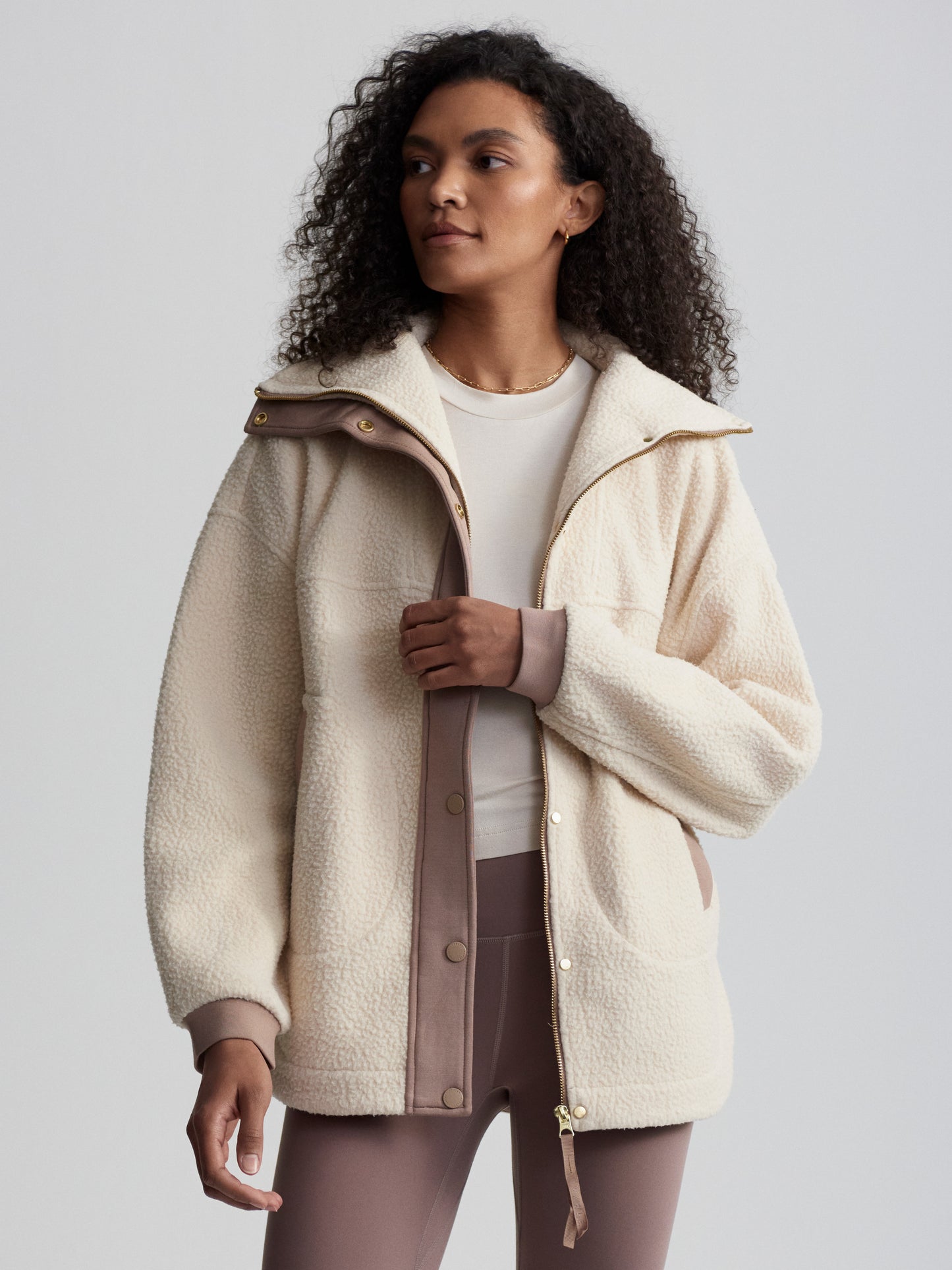 Tatton Fleece Jacket - Cool Sand
