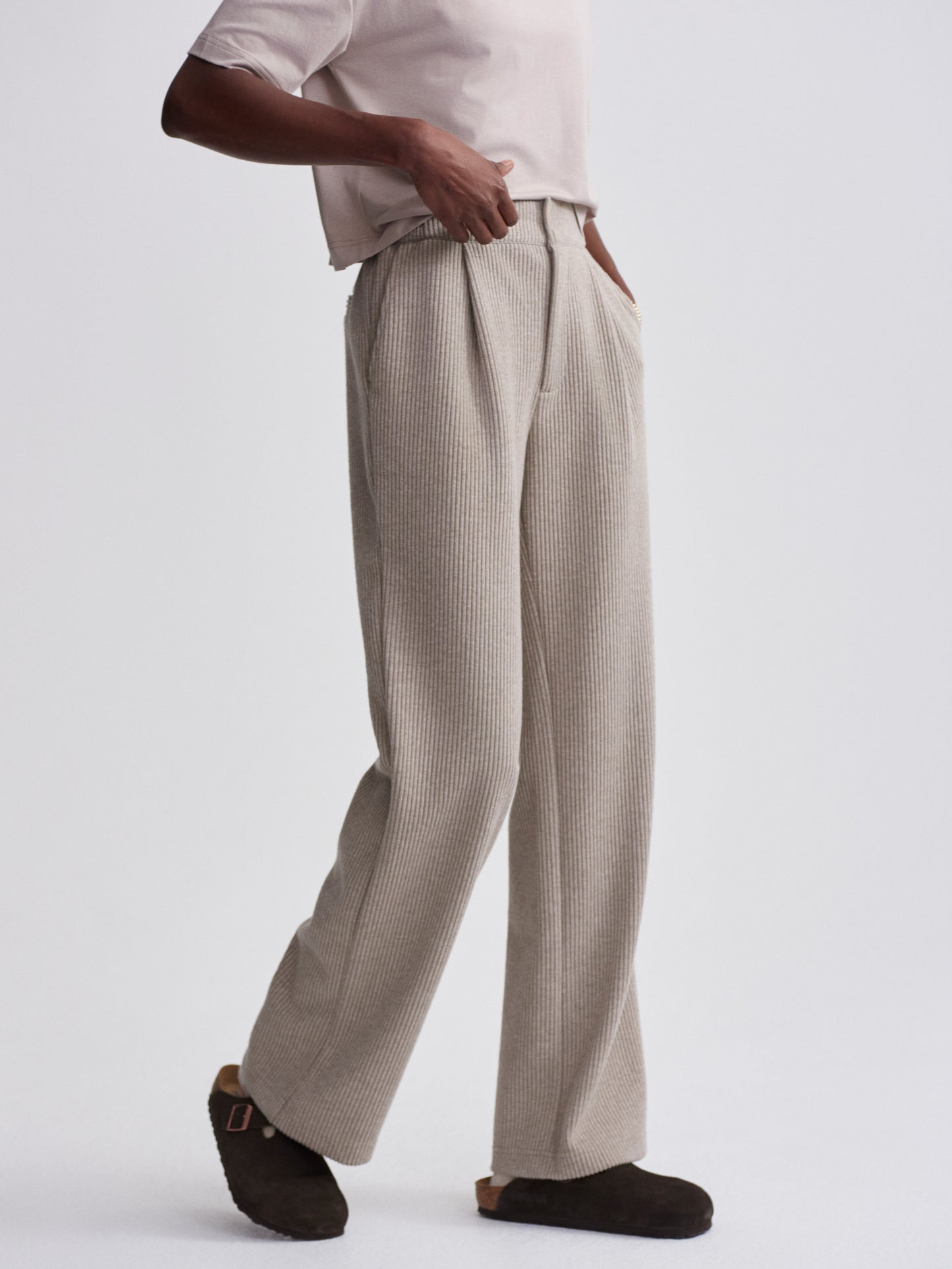 Aberdeen Straight Leg Pant 29 - Taupe Marl