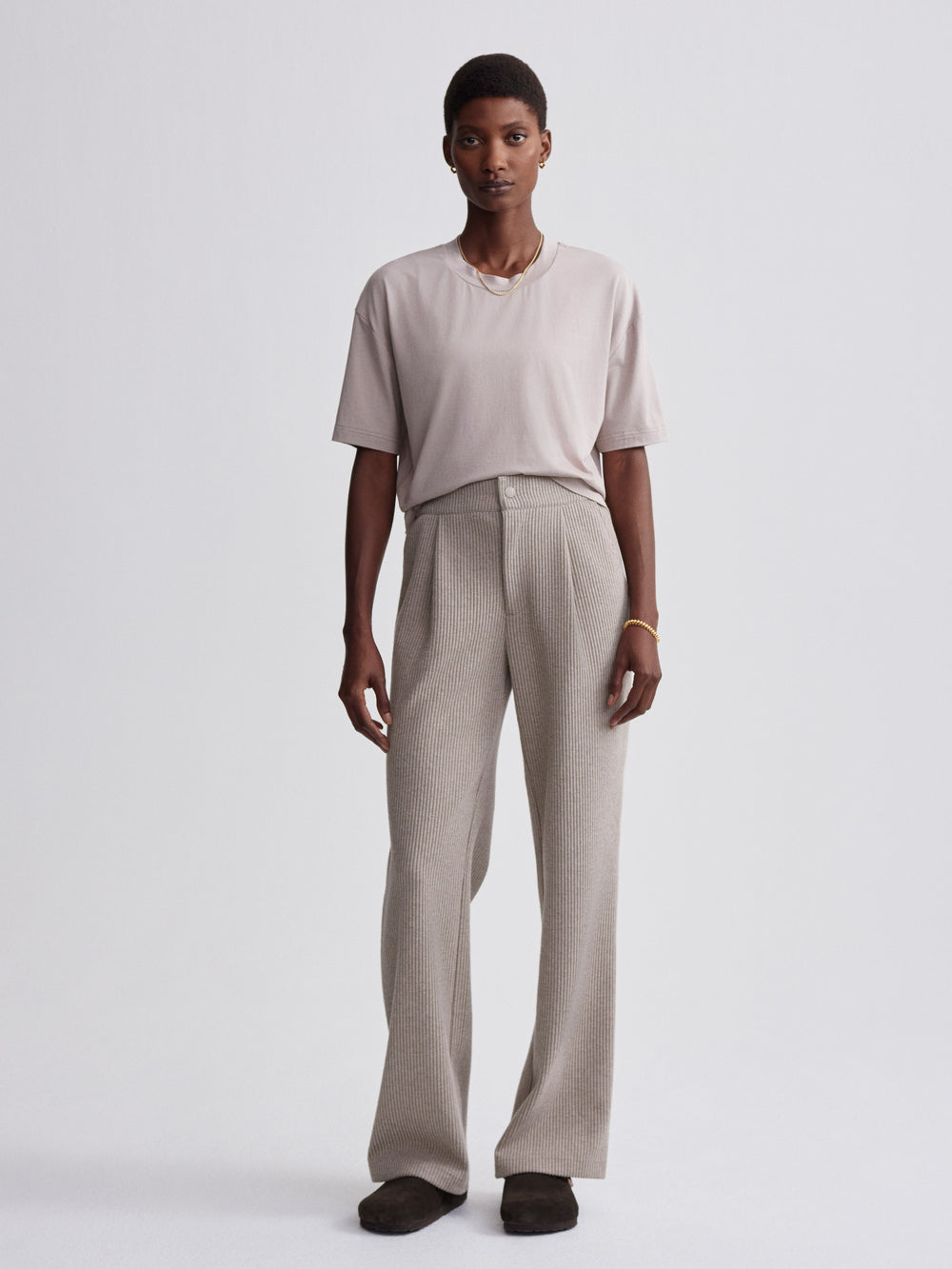 Aberdeen Straight Leg Pant 31.5 - Taupe Marl