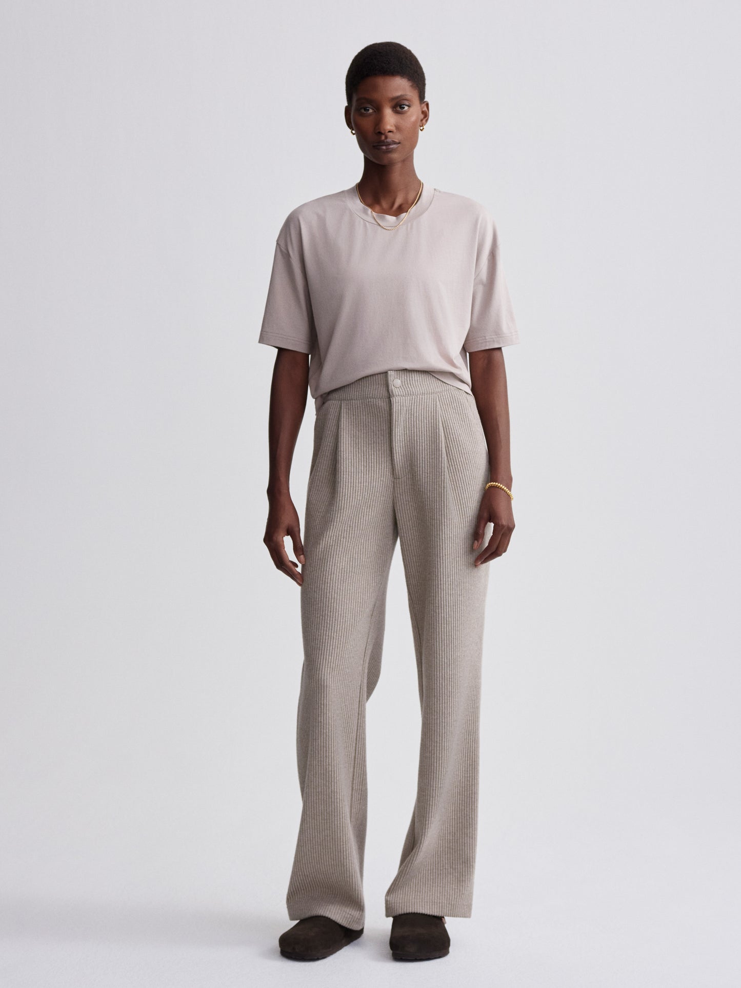 Aberdeen Straight Leg Pant 31.5 - Taupe Marl