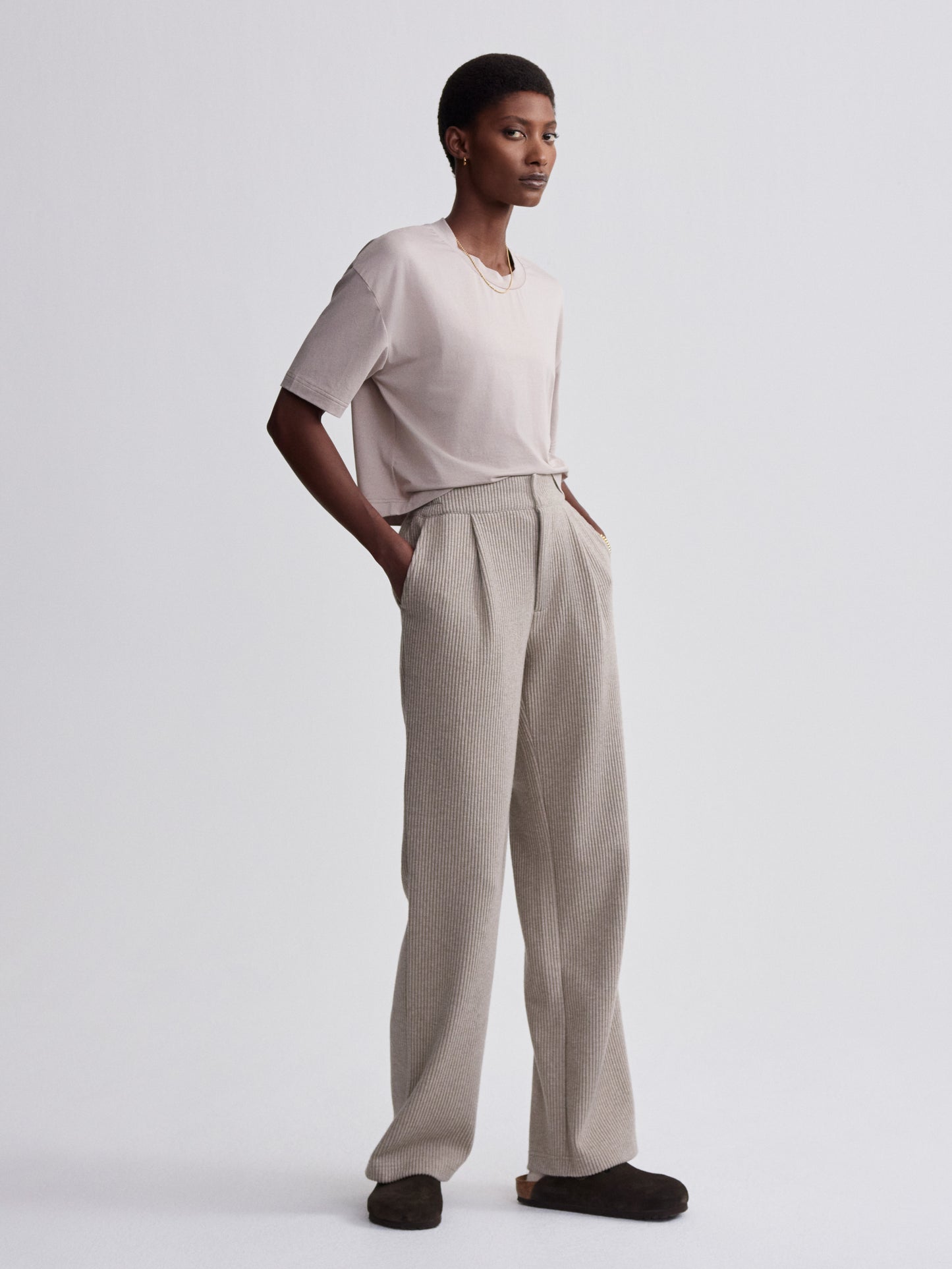 Aberdeen Straight Leg Pant 31.5 - Taupe Marl