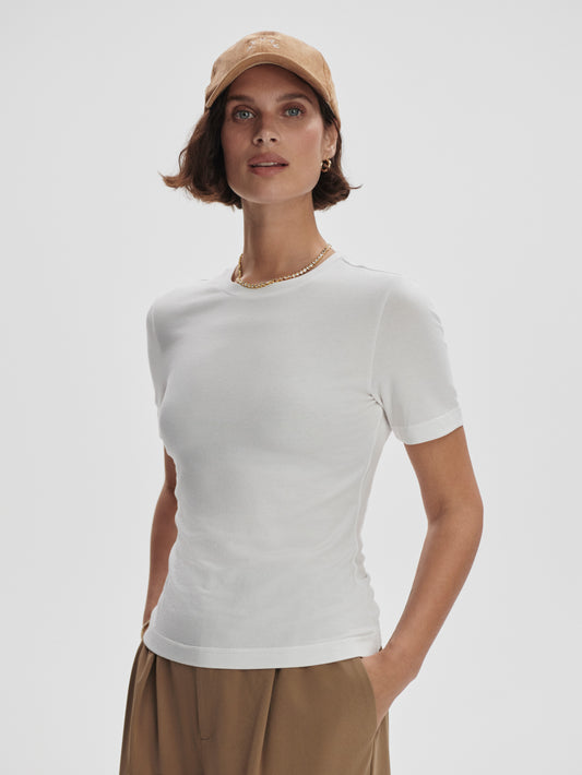 Regina Fitted Tee - White