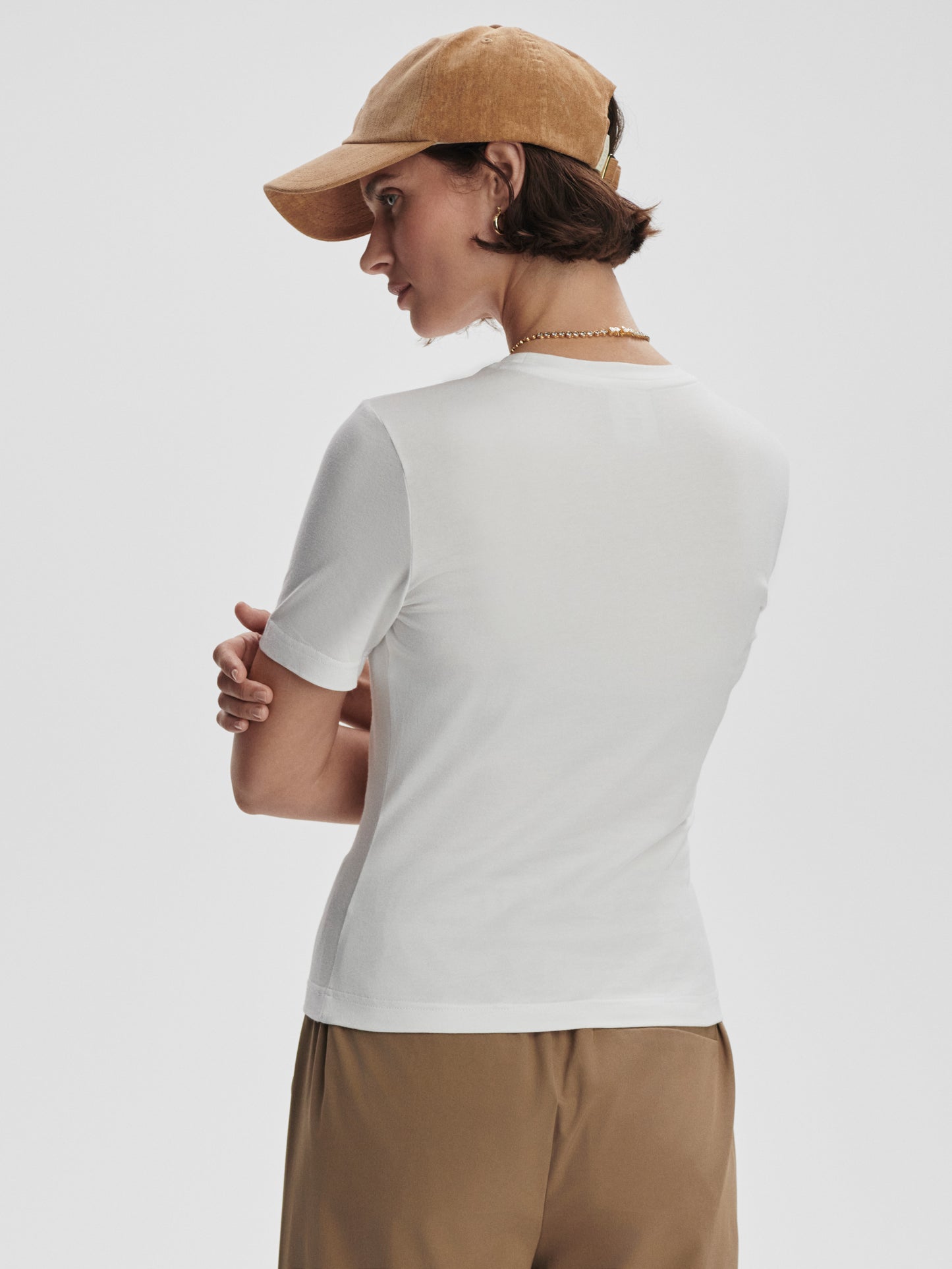 Regina Fitted Tee - White