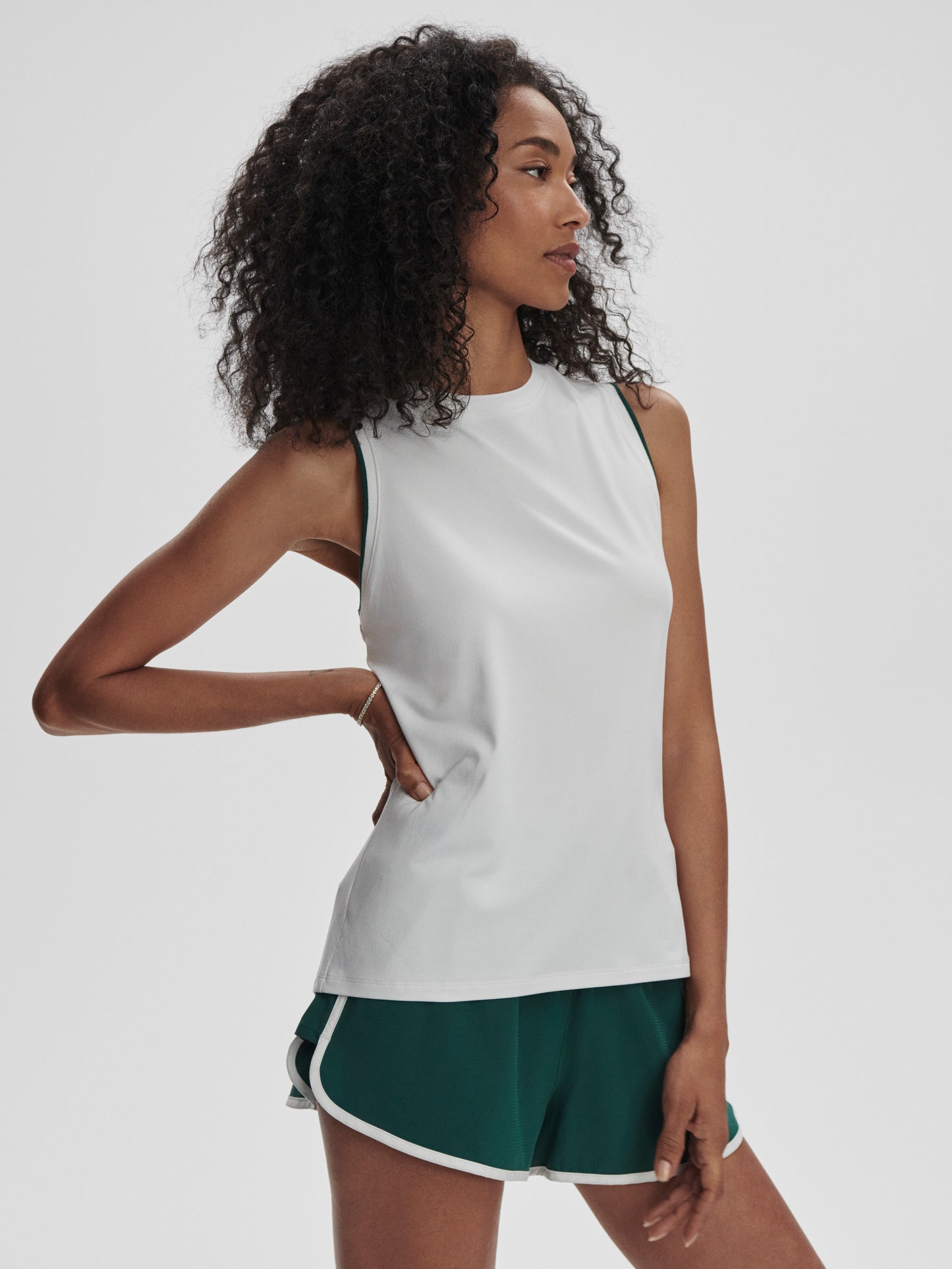 Arton Performance Tank - White/Forest