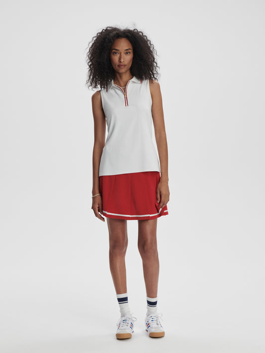 Fritton Performance Tank - White/Haute Red