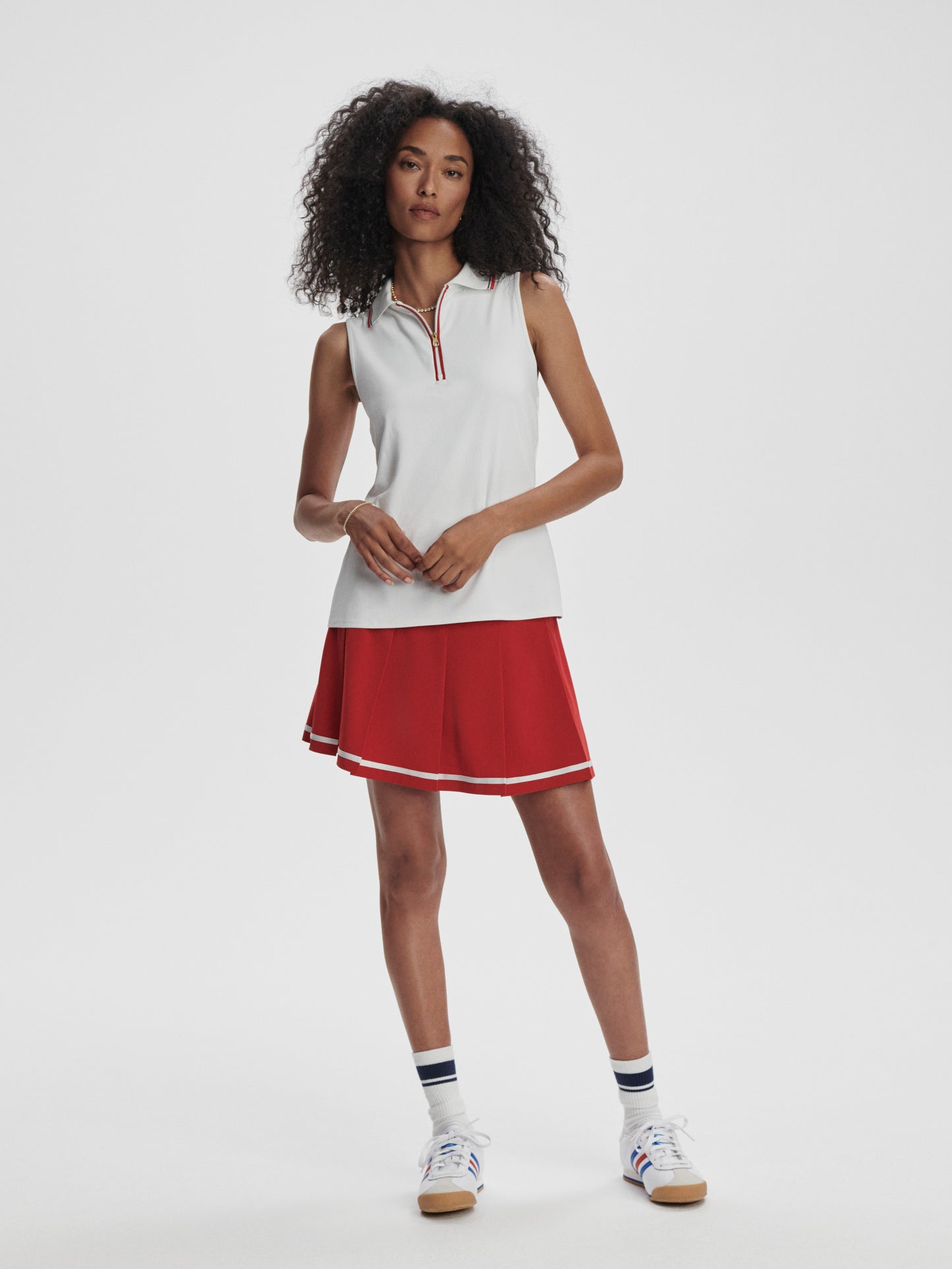 Fritton Performance Tank - White/Haute Red