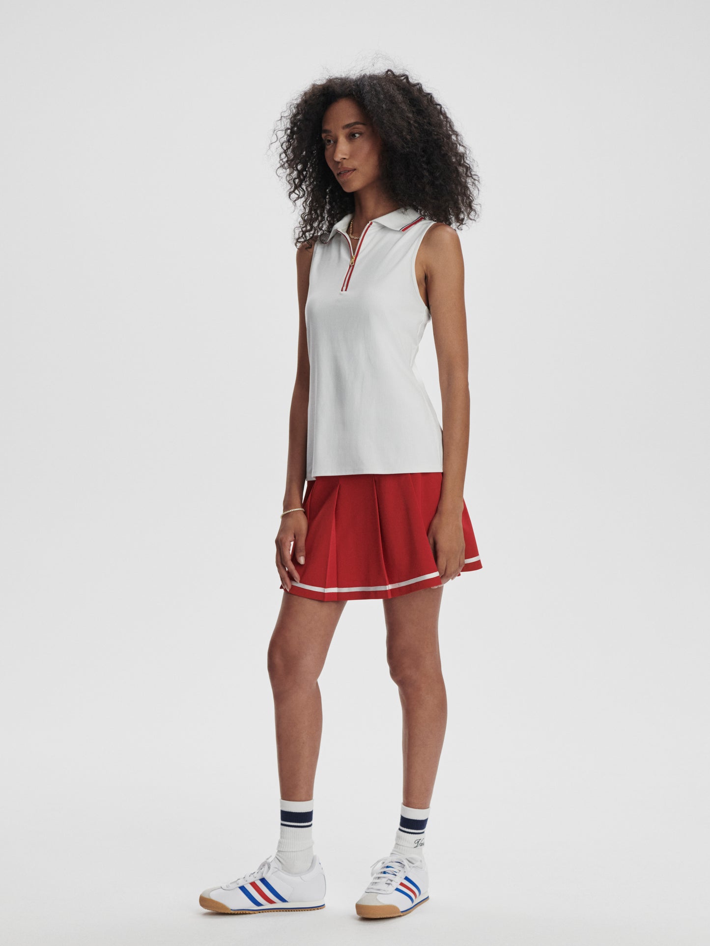 Fritton Performance Tank - White/Haute Red