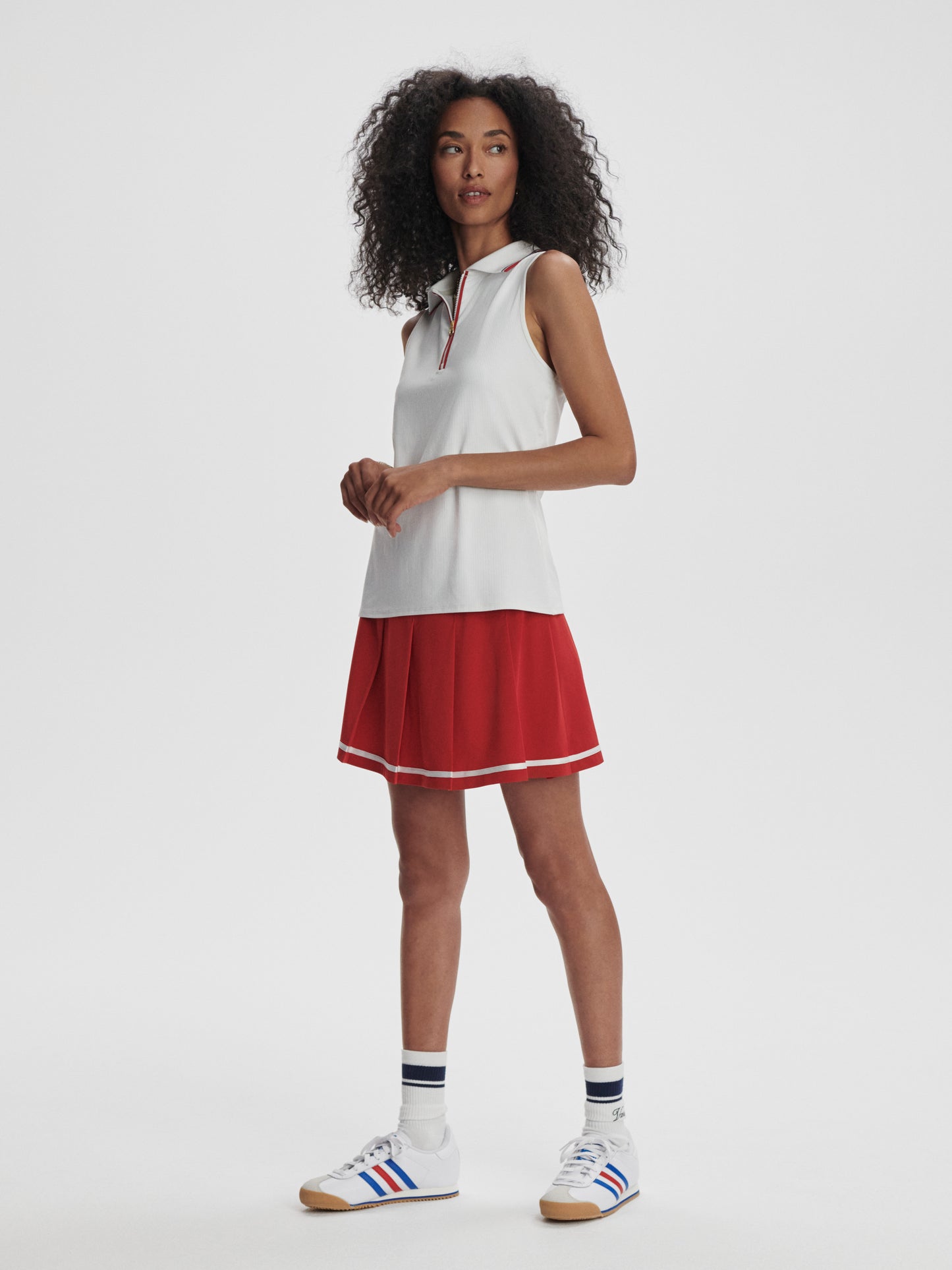 Fritton Performance Tank - White/Haute Red