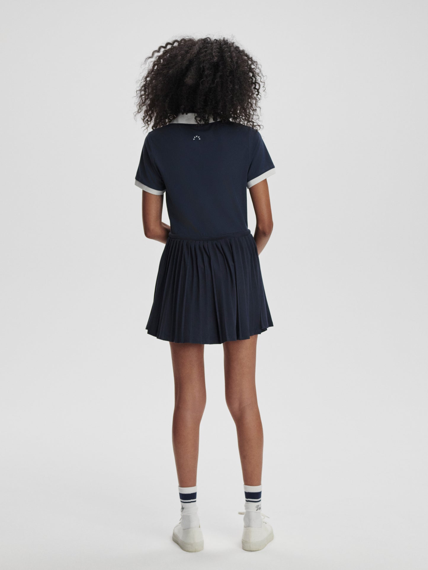 Paloma Court Dress - Blue Nights/White