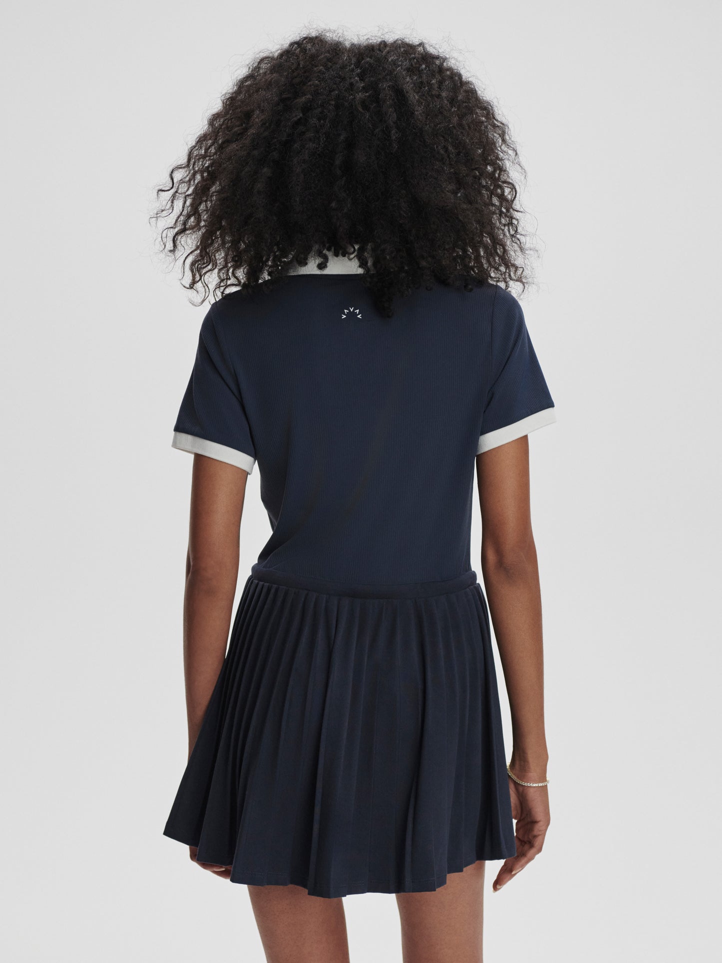 Paloma Court Dress - Blue Nights/White