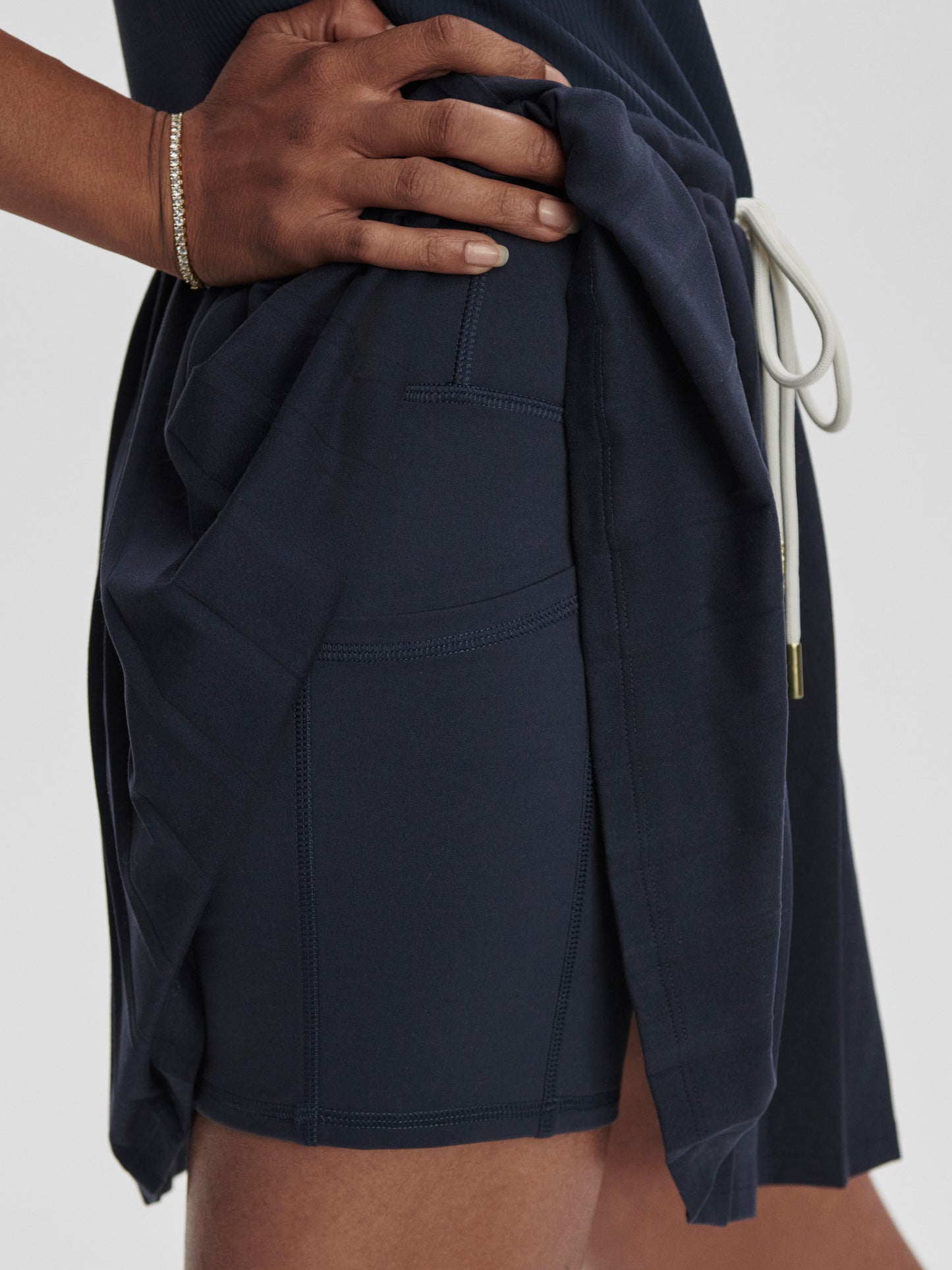 Paloma Court Dress - Blue Nights/White