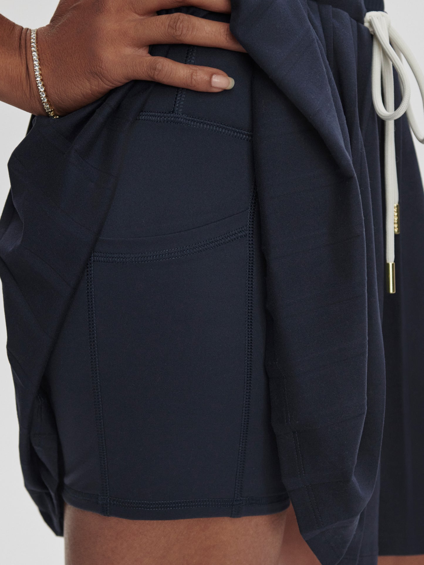 Paloma Court Dress - Blue Nights/White