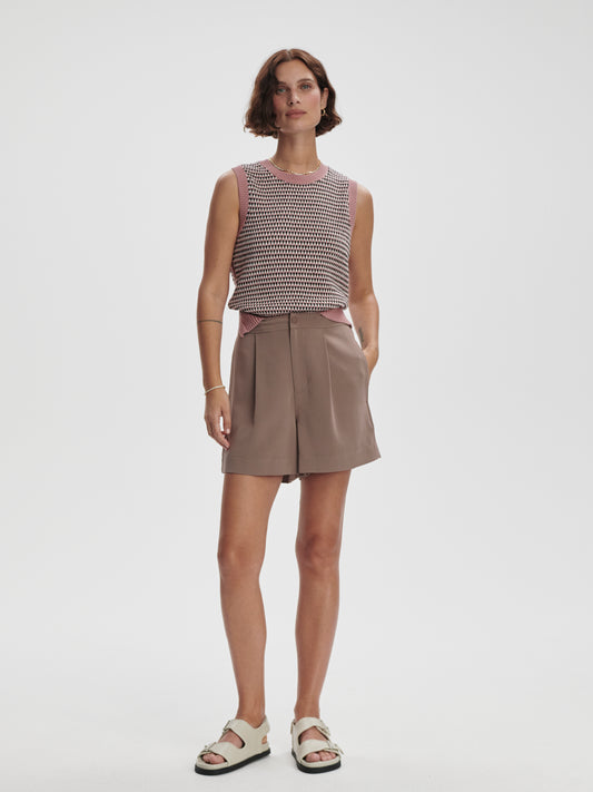 Mariya Easy Pleat Short 4.5 - Deep Taupe