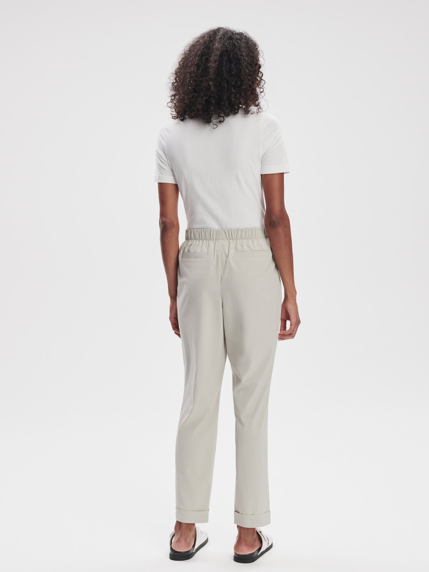 Alana Slim Tapered Cuff Pant 27" - Sage Grey