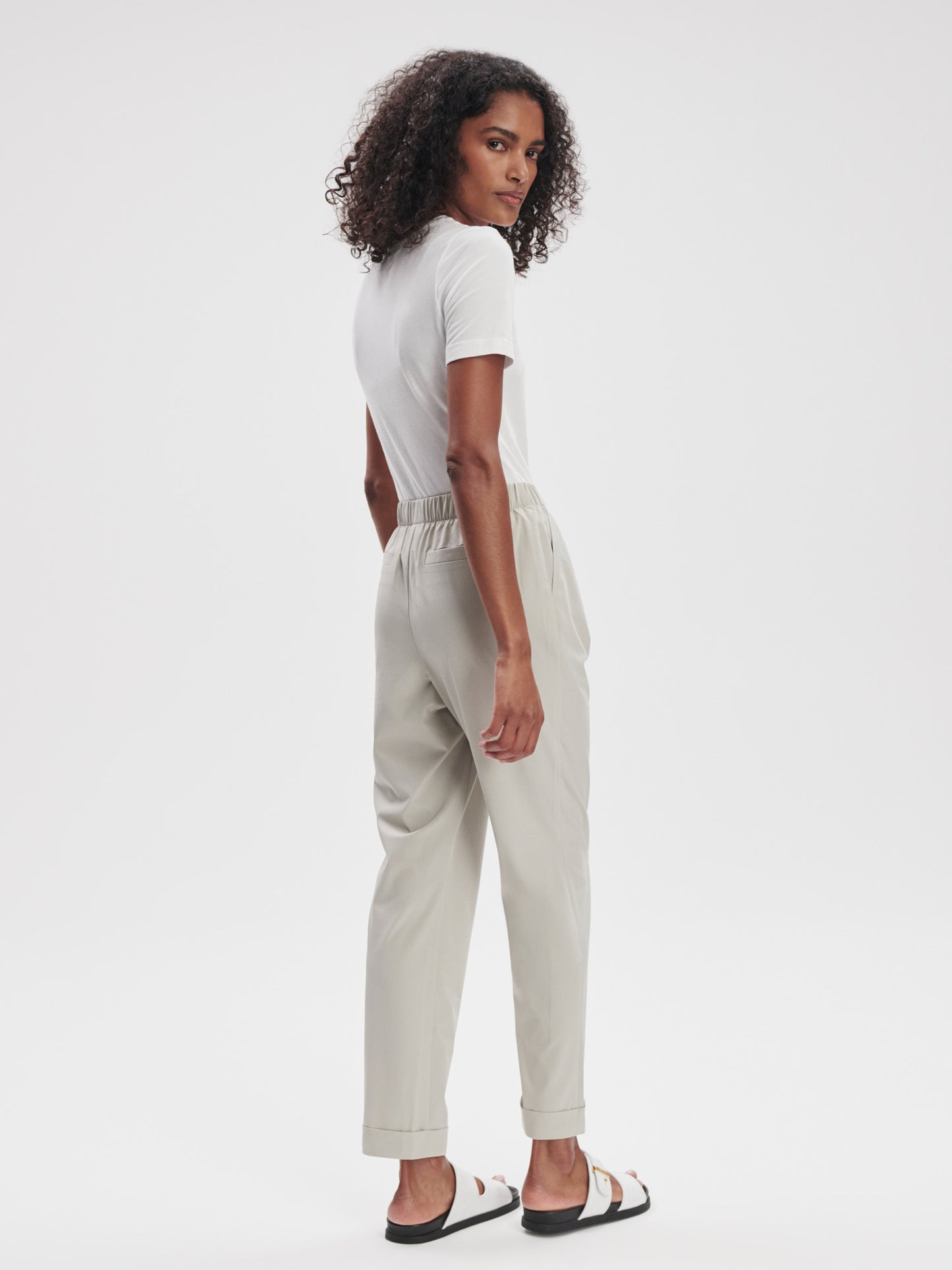 Alana Slim Tapered Cuff Pant 27" - Sage Grey