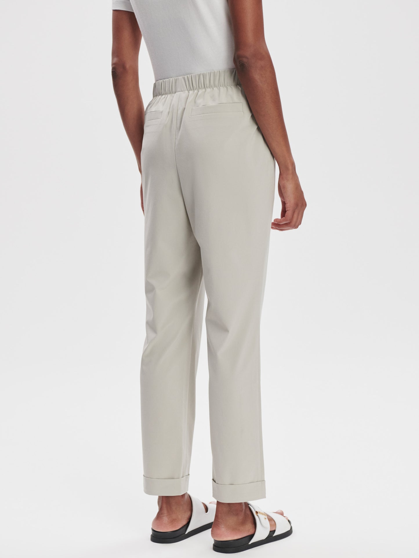 Alana Slim Tapered Cuff Pant 27" - Sage Grey