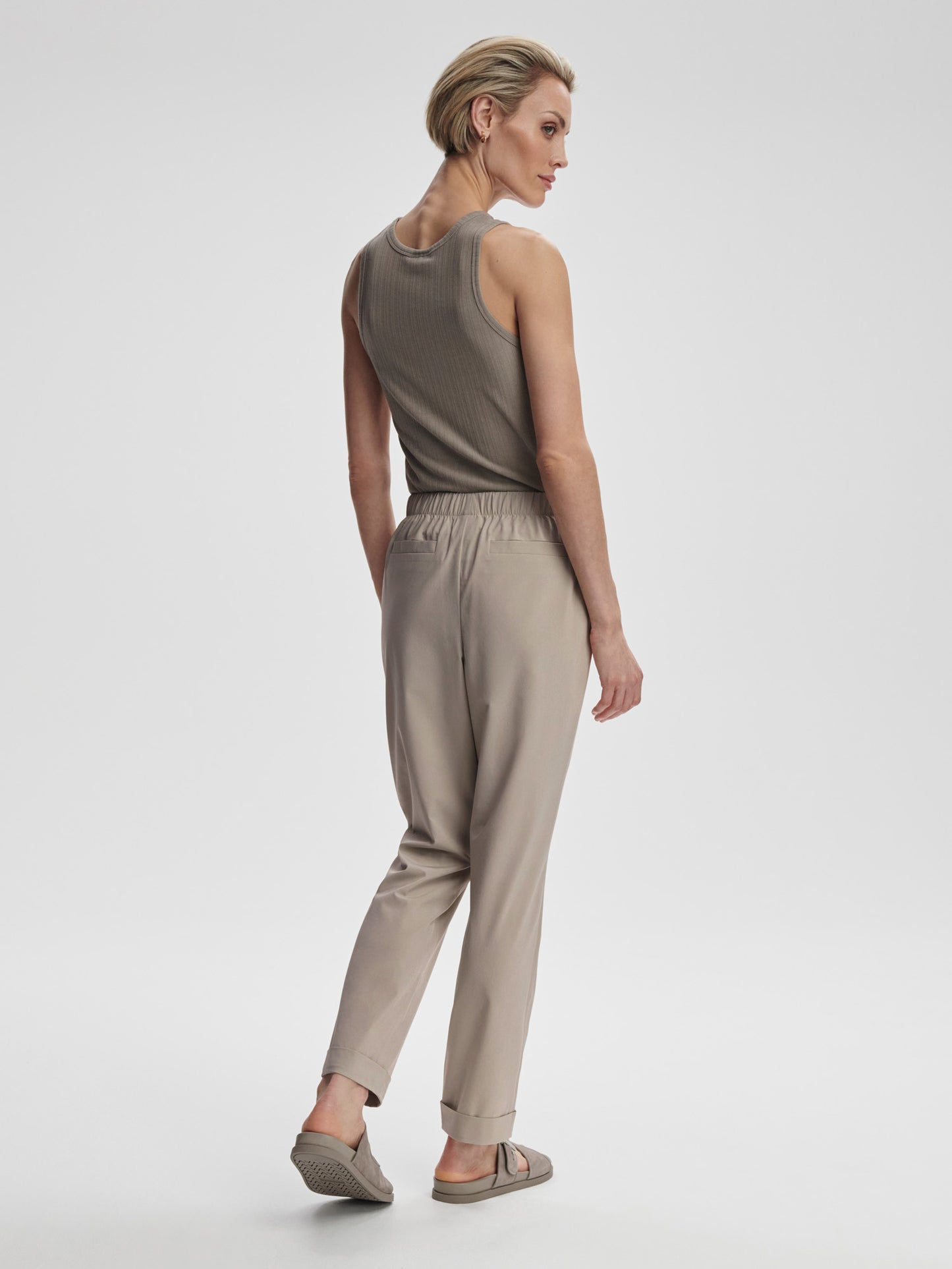 Alana Slim Tapered Cuff Pant 27" - Simply Taupe