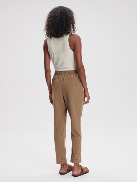 Alana Slim Tapered Cuff Pant 29" - Taupe Stone