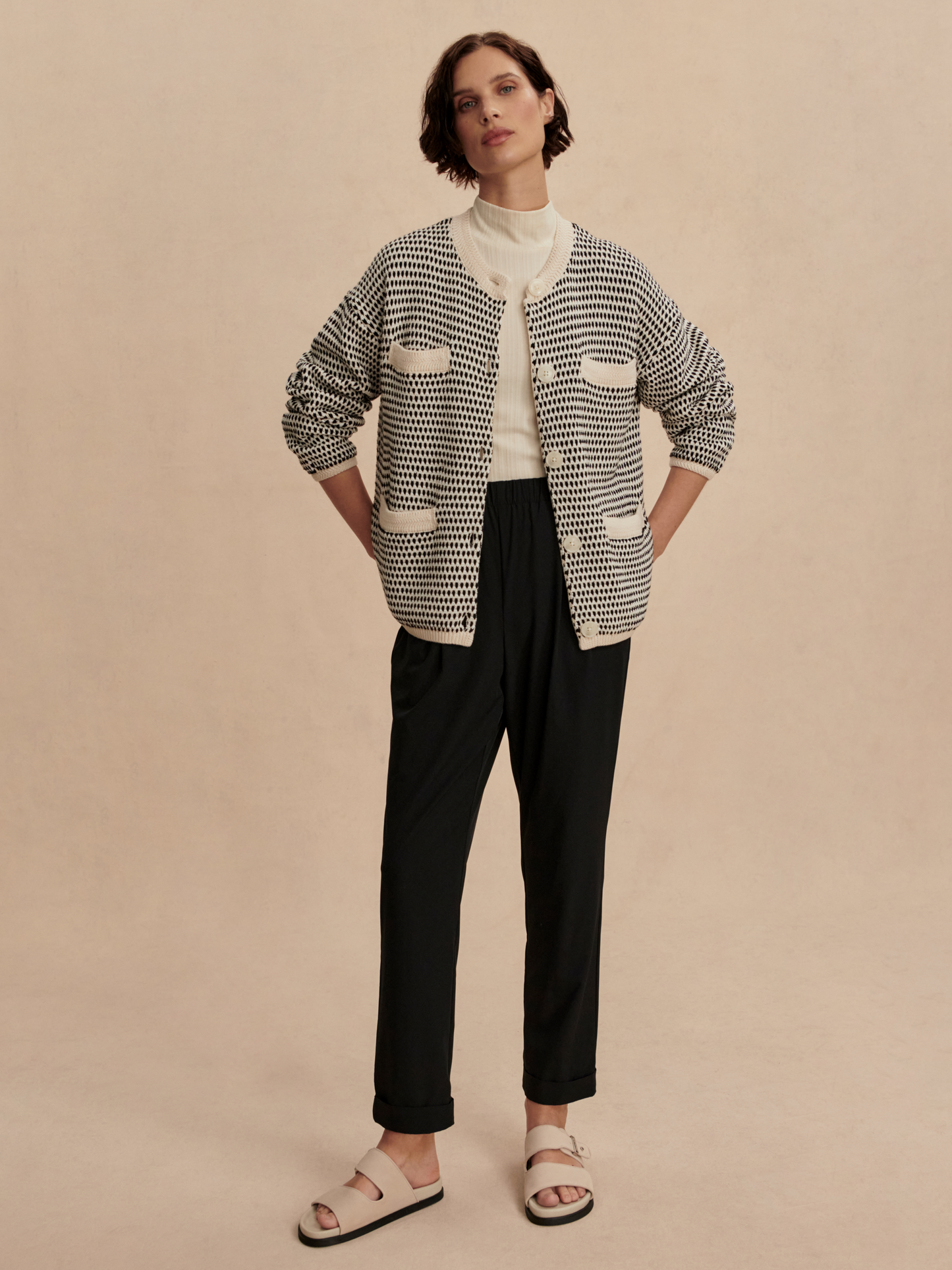 Tidewell Textured Knit Cardigan - Birch