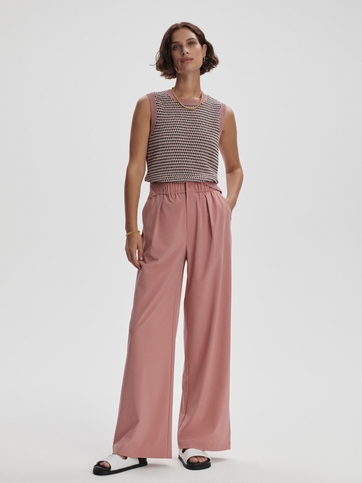 Kayson Wide Leg 32 - Ash Rose