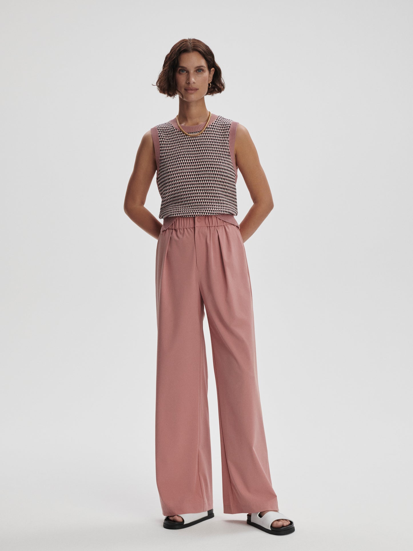 Kayson Wide Leg 32 - Ash Rose