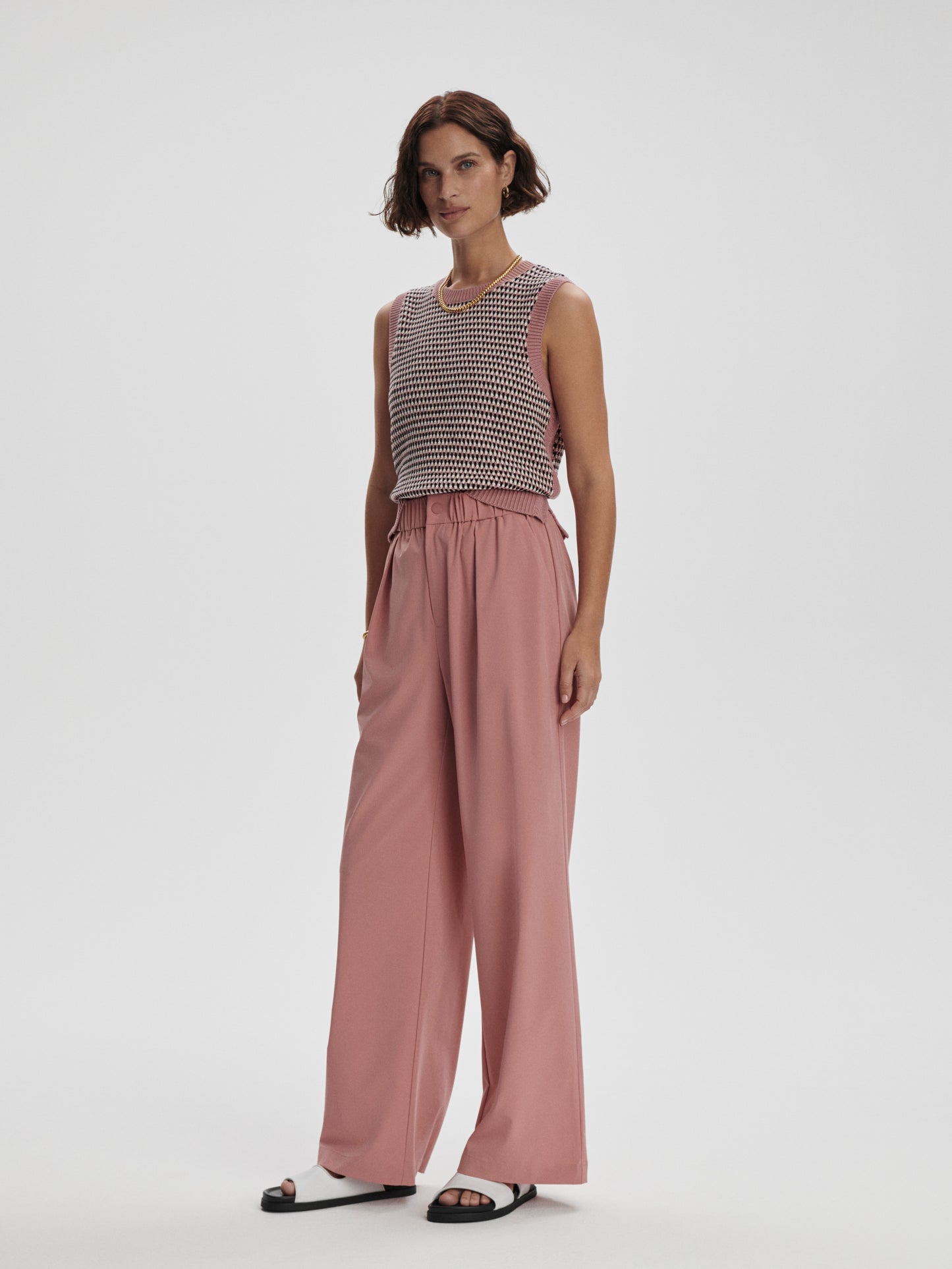 Kayson Wide Leg 32 - Ash Rose