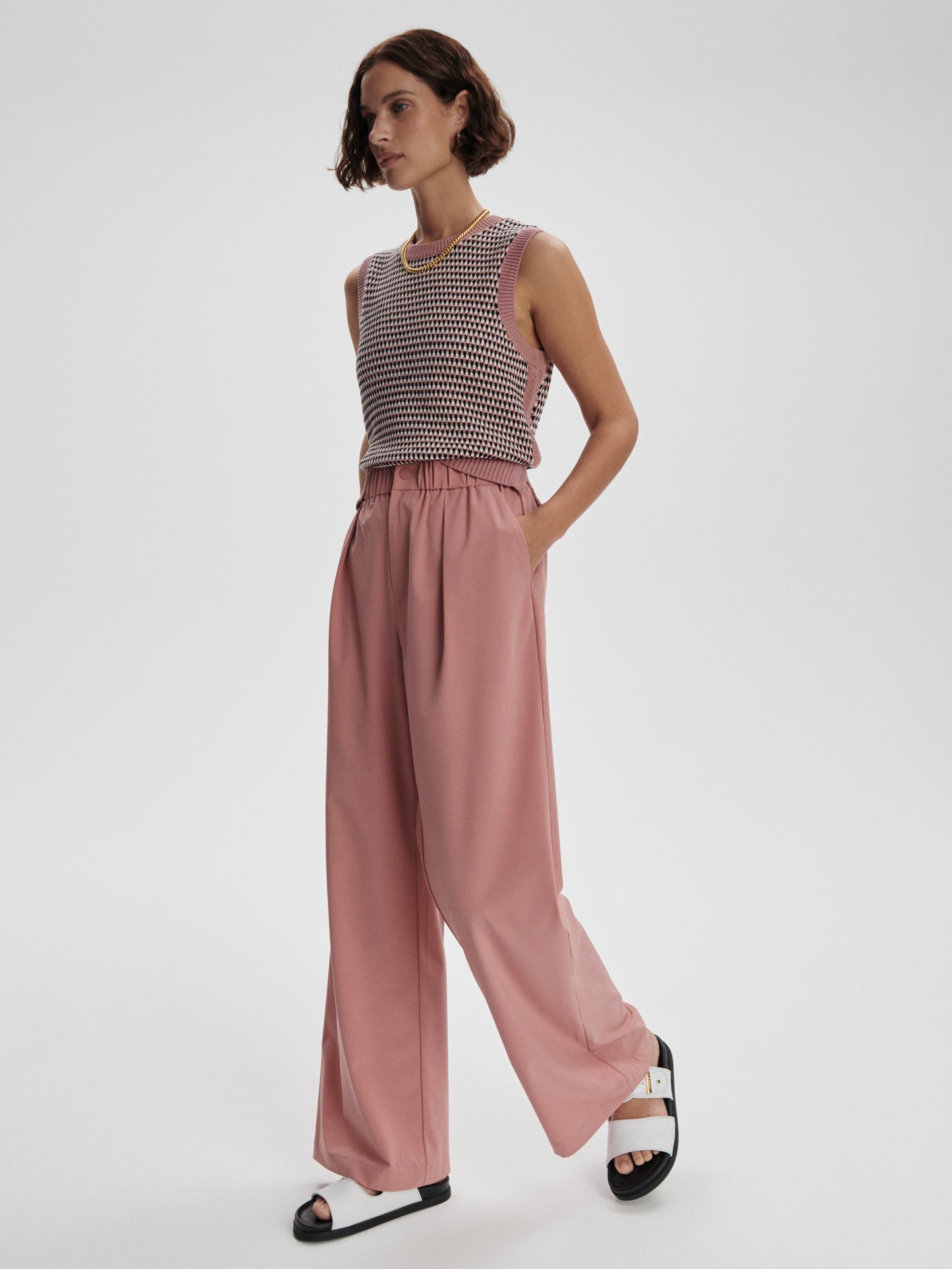 Kayson Wide Leg 32 - Ash Rose