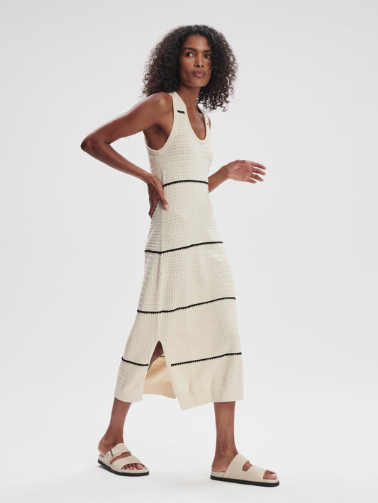 Scott Scoop Neck Midi  Dress - Birch