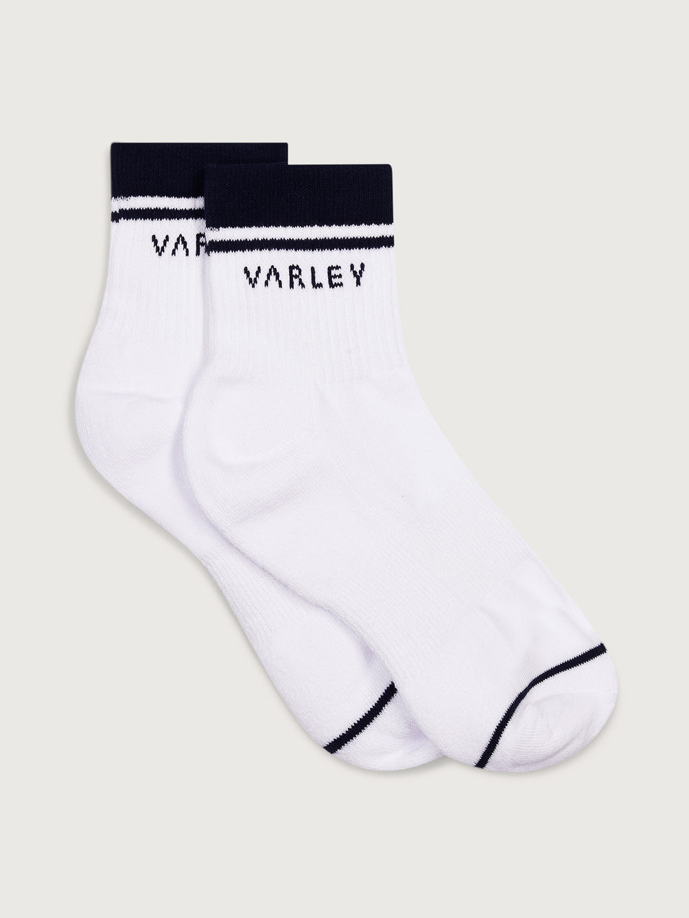 Lenni Half Crew Sock - White/Blue Nights