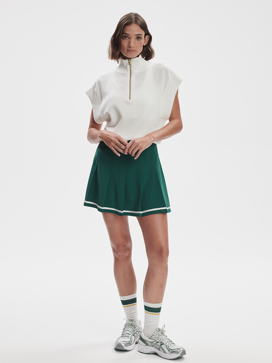 Clarendon High Rise Skort 16 - Forest/White