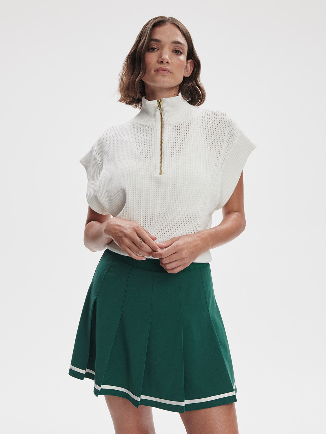 Clarendon High Rise Skort 16 - Forest/White