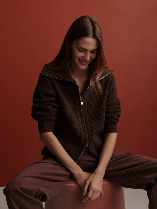 Enrico Zip-Through Knit Jacket