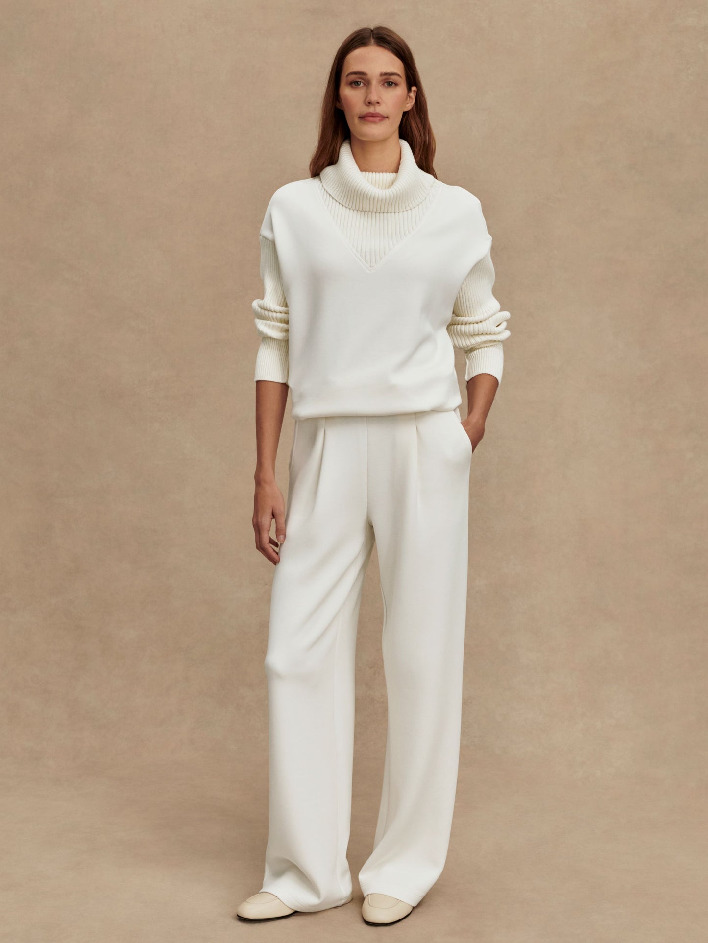The Extra Wide Leg Pant 32 - Egret