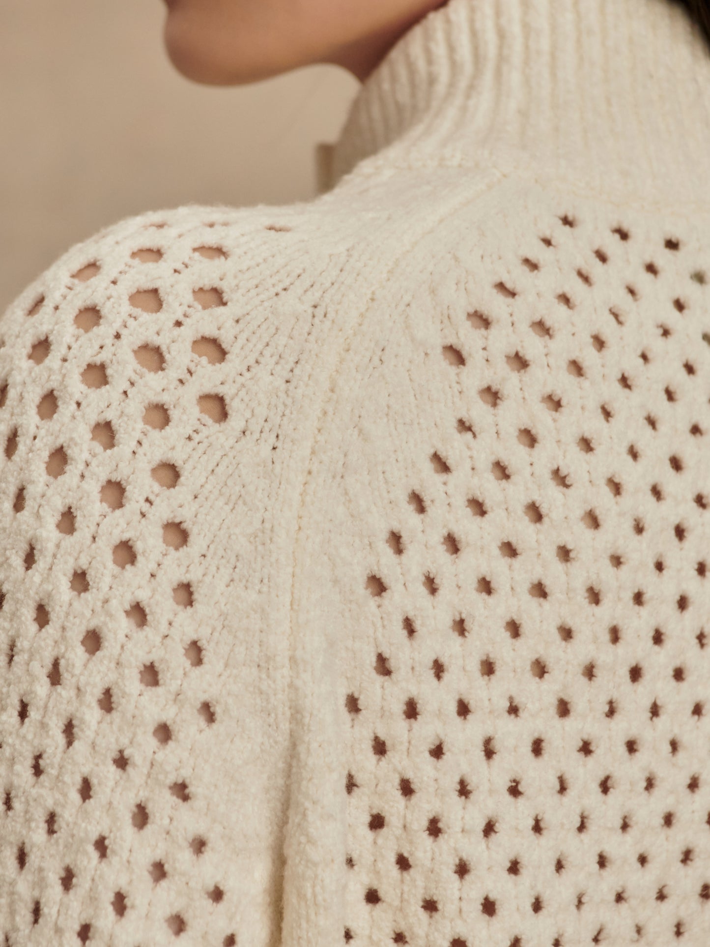 Mandy Boucle Knit Jacket - Coconut Milk