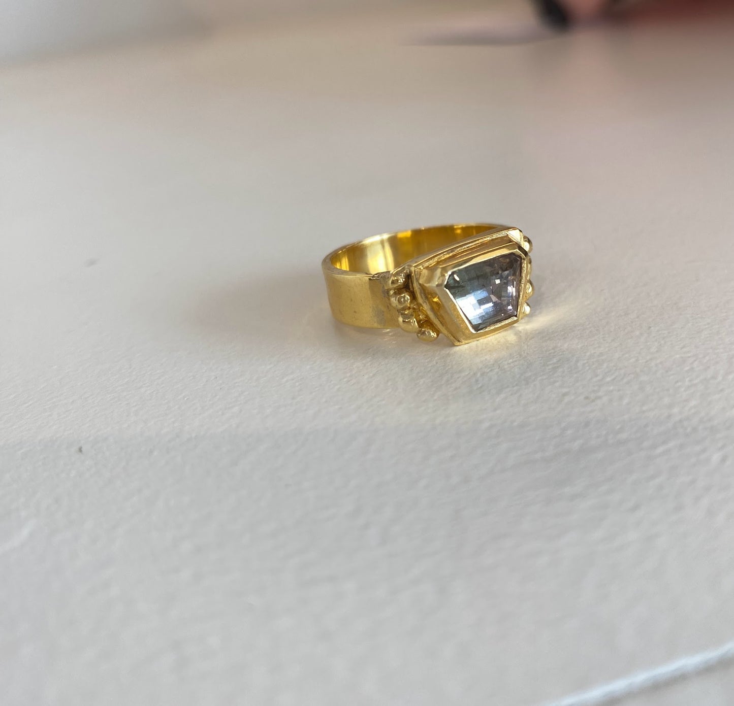 Vermeil Ring Watermelon Tourmaline