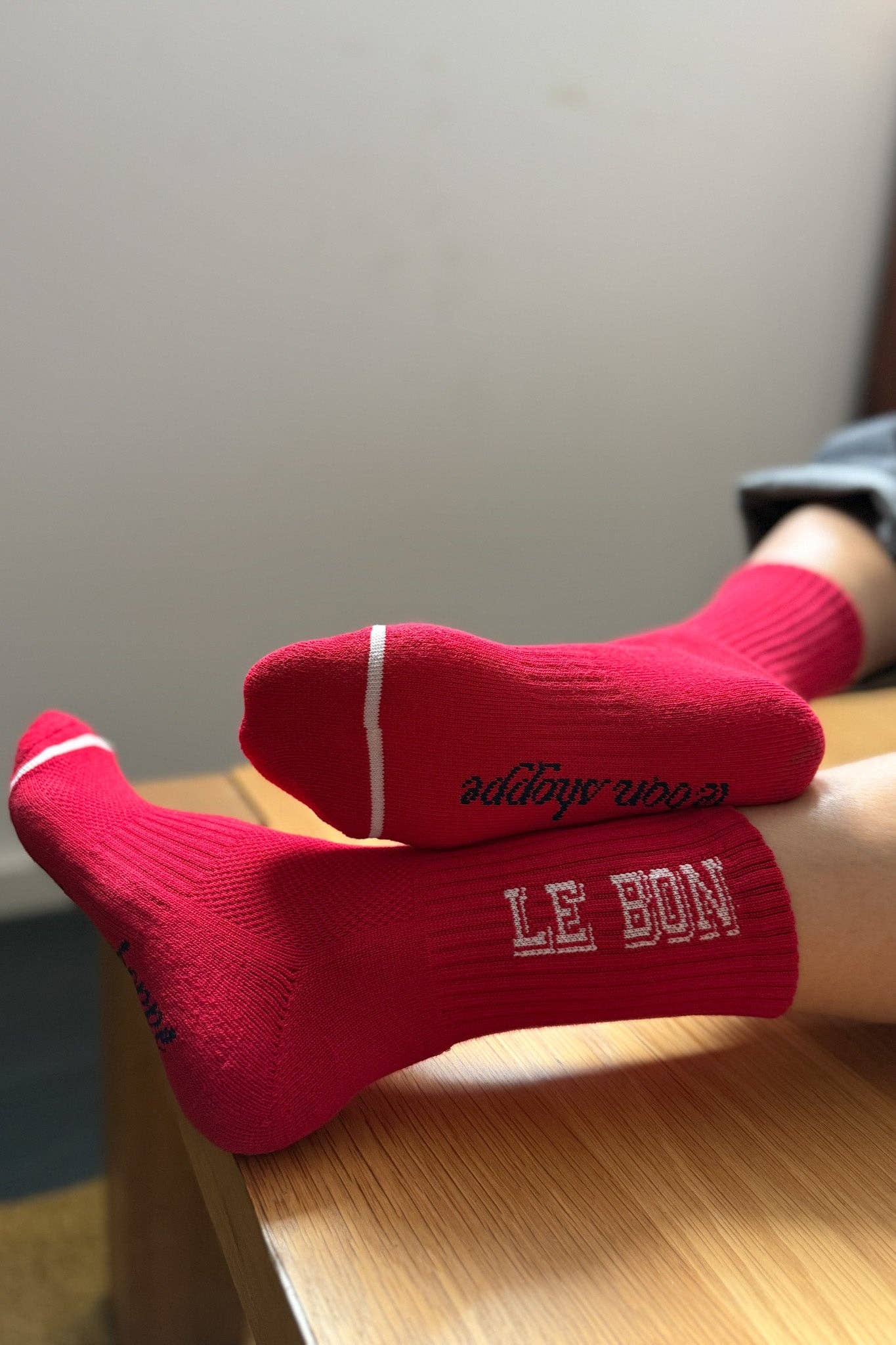 Preppy Socks: Red / Cream