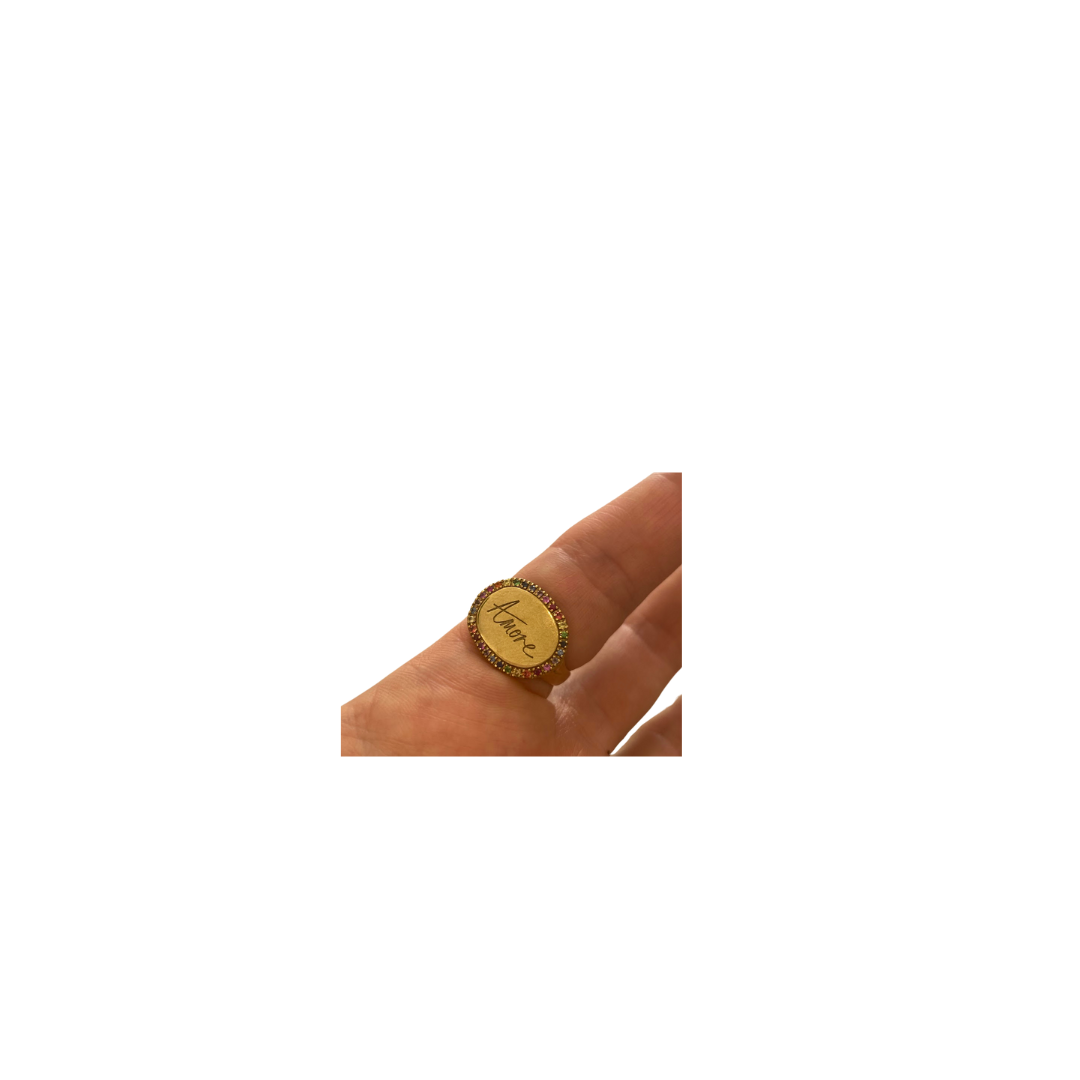 Solid Gold 9K Amore Ring